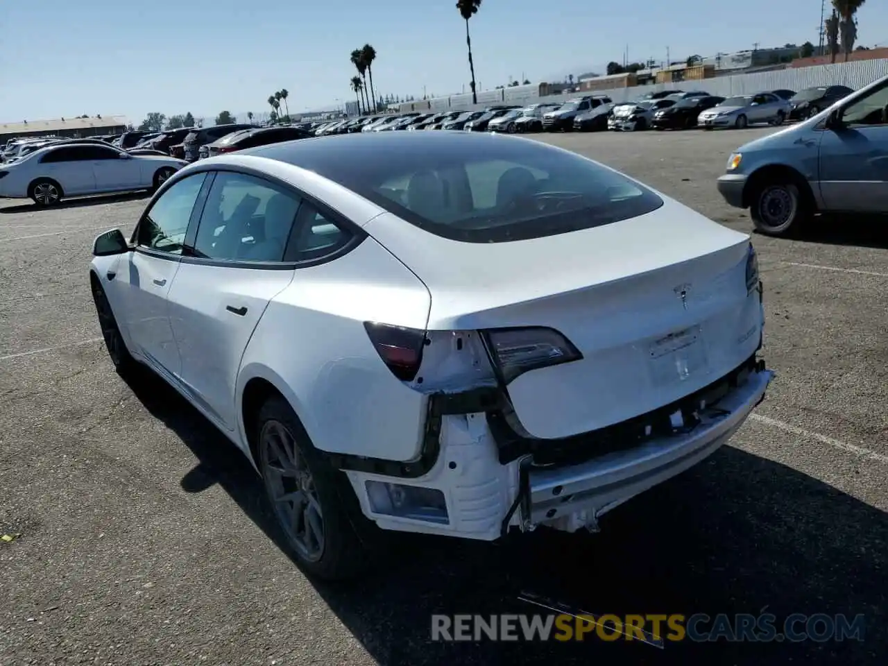 3 Photograph of a damaged car 5YJ3E1EC1MF077085 TESLA MODEL 3 2021