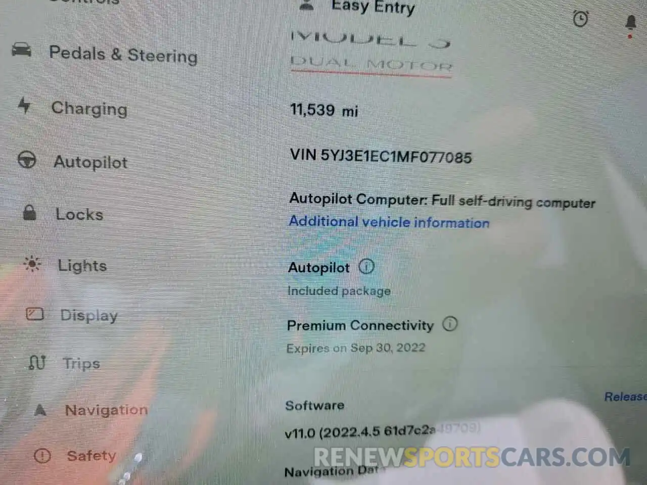 8 Photograph of a damaged car 5YJ3E1EC1MF077085 TESLA MODEL 3 2021