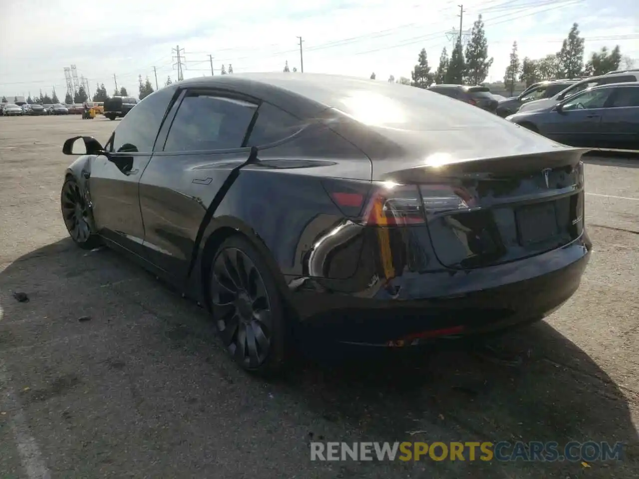 3 Photograph of a damaged car 5YJ3E1EC1MF078978 TESLA MODEL 3 2021