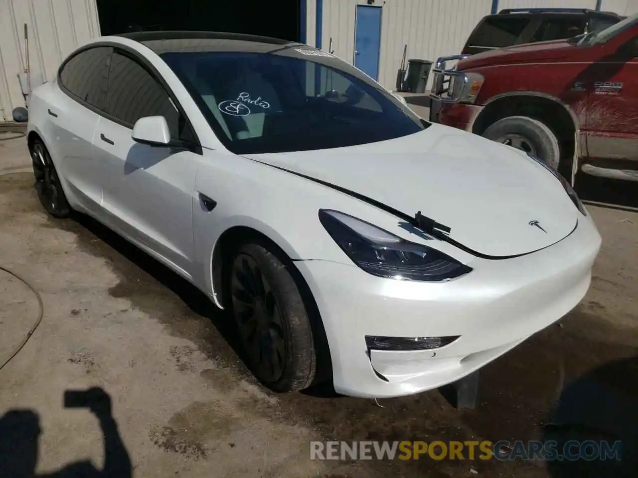 1 Photograph of a damaged car 5YJ3E1EC1MF082531 TESLA MODEL 3 2021