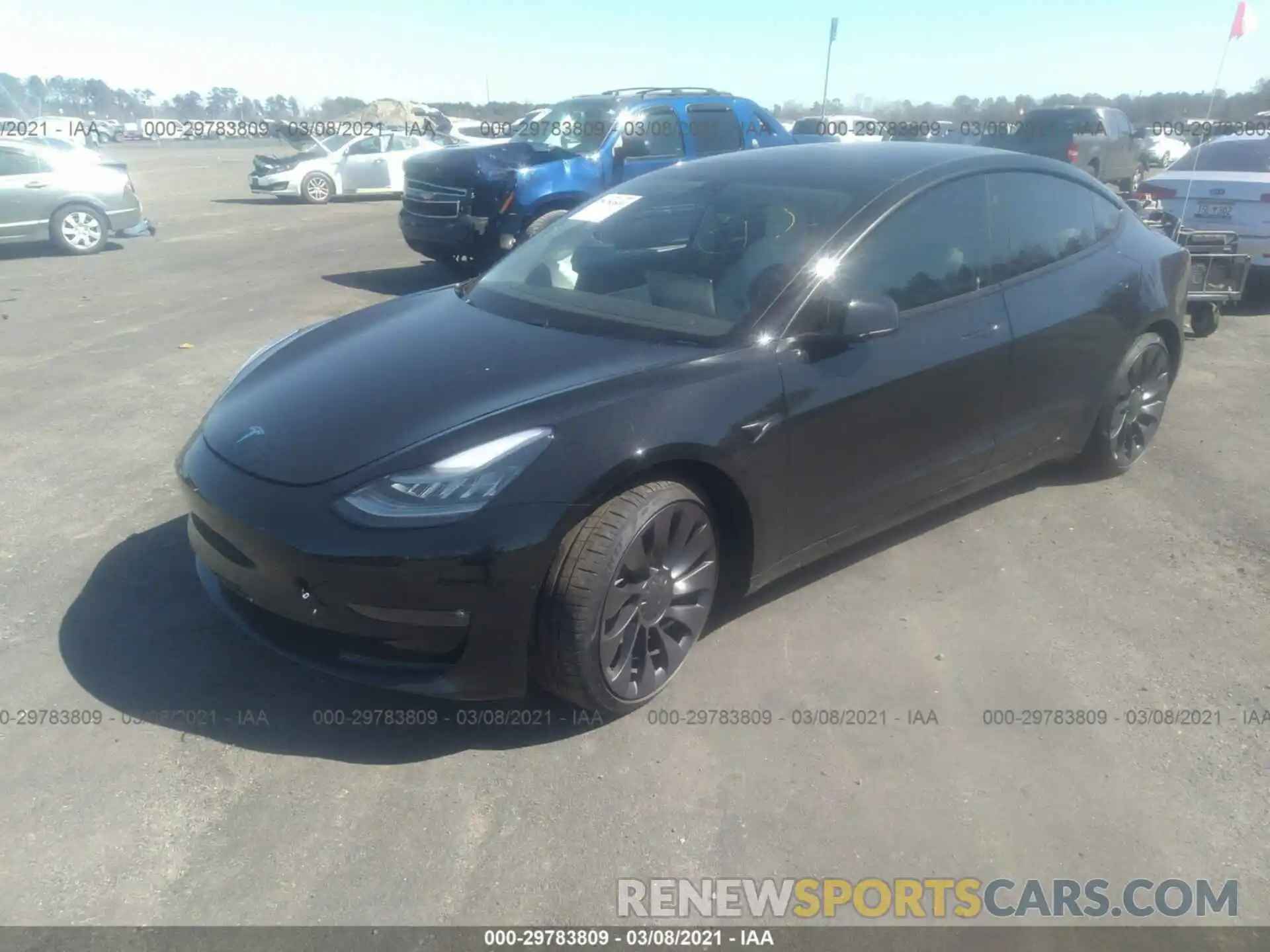 2 Фотография поврежденного автомобиля 5YJ3E1EC1MF856342 TESLA MODEL 3 2021