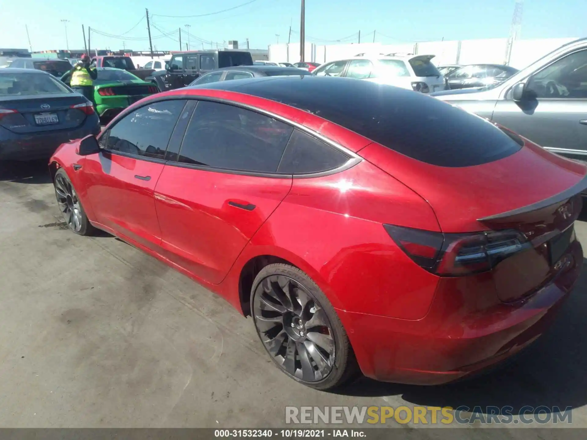 3 Фотография поврежденного автомобиля 5YJ3E1EC1MF947949 TESLA MODEL 3 2021