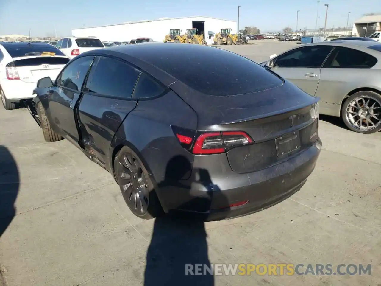 3 Photograph of a damaged car 5YJ3E1EC2MF001665 TESLA MODEL 3 2021