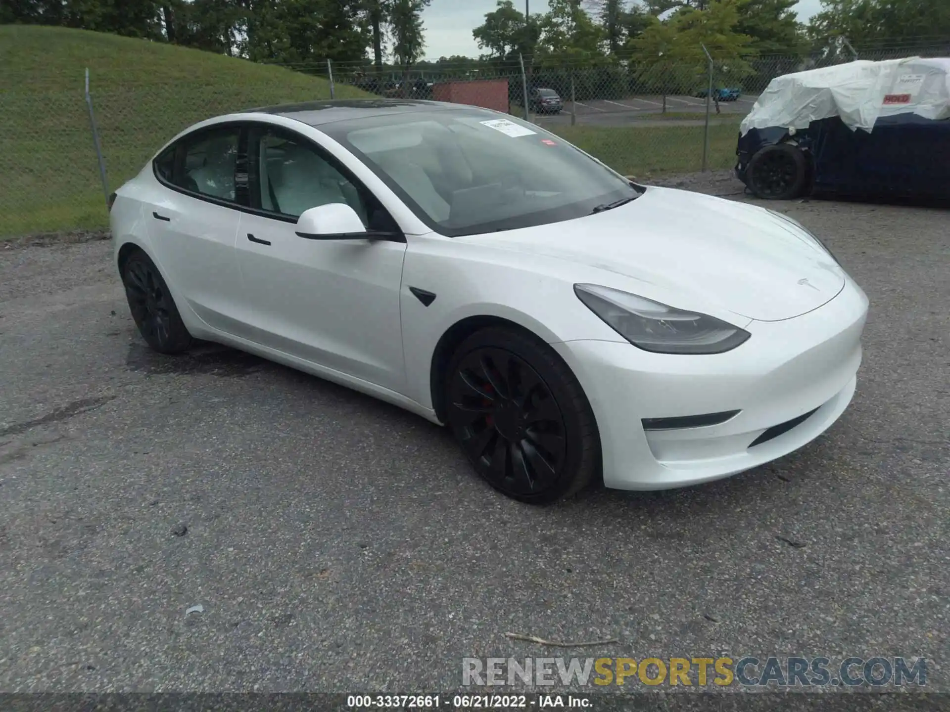 1 Photograph of a damaged car 5YJ3E1EC2MF026534 TESLA MODEL 3 2021