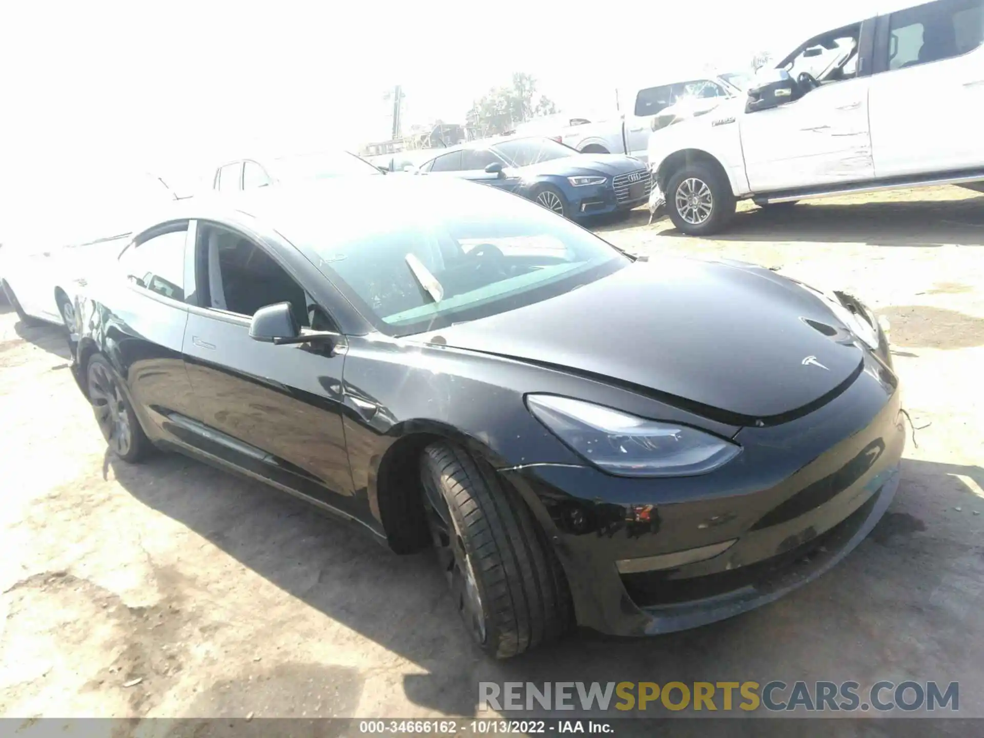 1 Photograph of a damaged car 5YJ3E1EC2MF030213 TESLA MODEL 3 2021