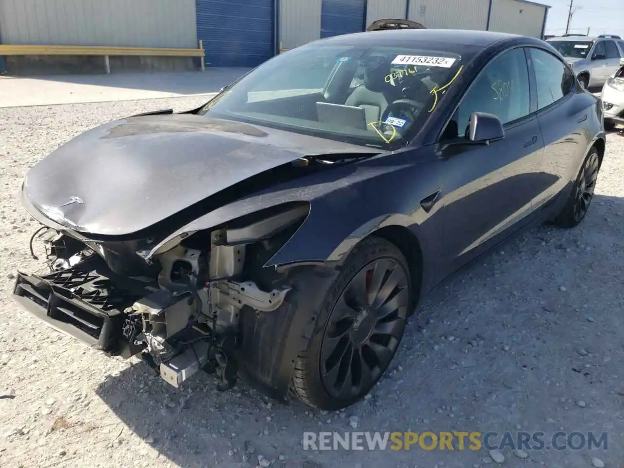 2 Photograph of a damaged car 5YJ3E1EC2MF037761 TESLA MODEL 3 2021