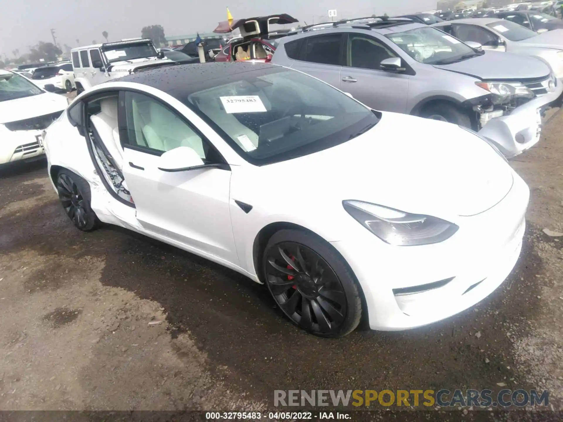 1 Photograph of a damaged car 5YJ3E1EC2MF078326 TESLA MODEL 3 2021