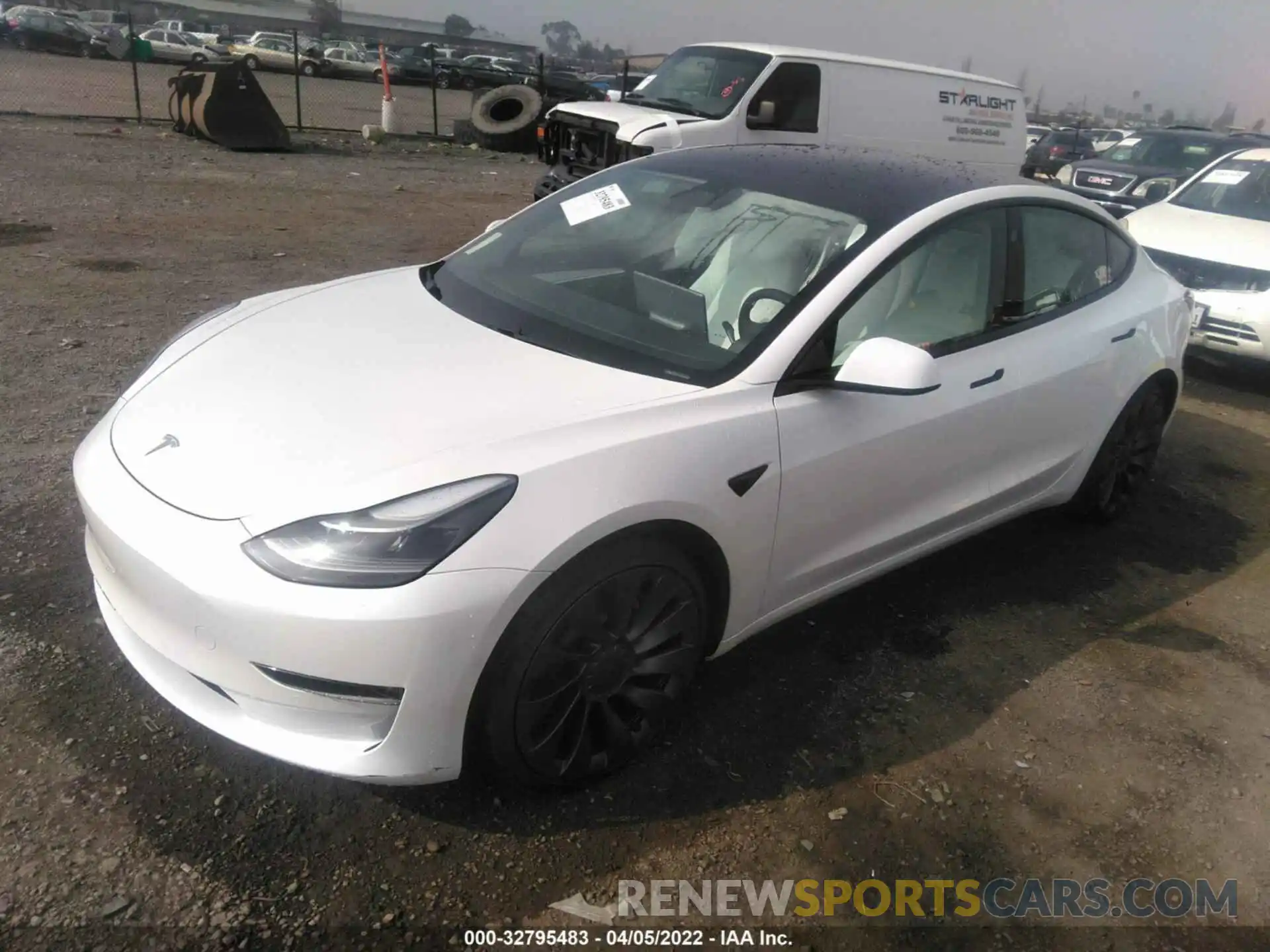 2 Photograph of a damaged car 5YJ3E1EC2MF078326 TESLA MODEL 3 2021