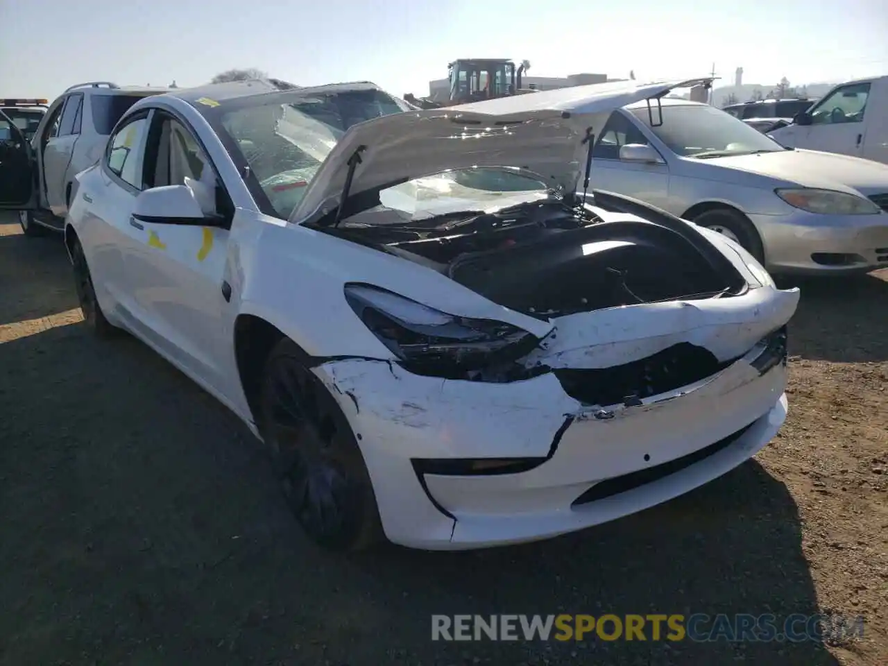 1 Photograph of a damaged car 5YJ3E1EC2MF099368 TESLA MODEL 3 2021