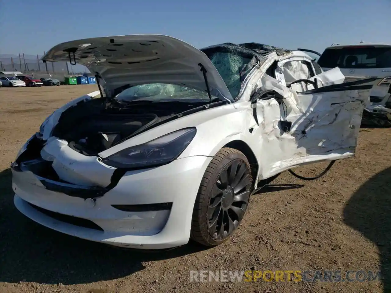 2 Photograph of a damaged car 5YJ3E1EC2MF099368 TESLA MODEL 3 2021