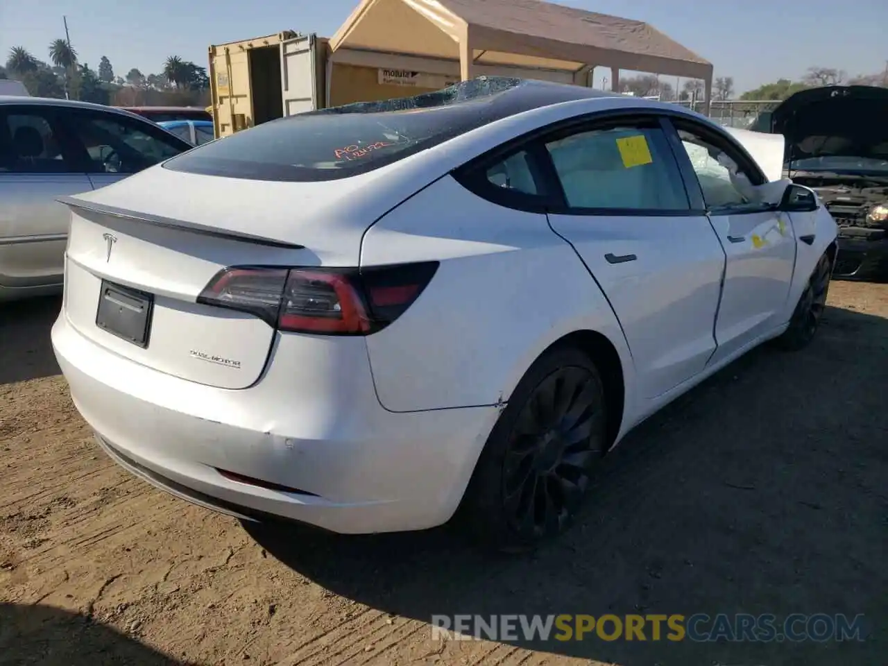 4 Photograph of a damaged car 5YJ3E1EC2MF099368 TESLA MODEL 3 2021