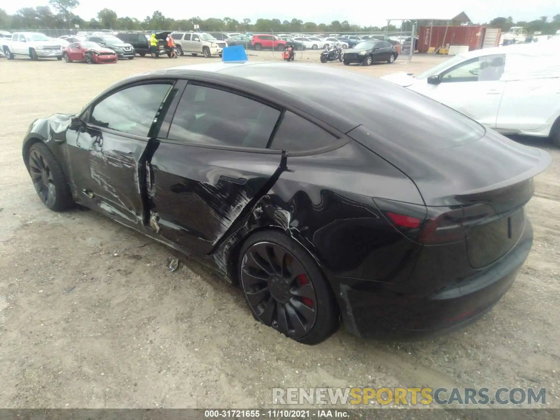 3 Фотография поврежденного автомобиля 5YJ3E1EC2MF913552 TESLA MODEL 3 2021