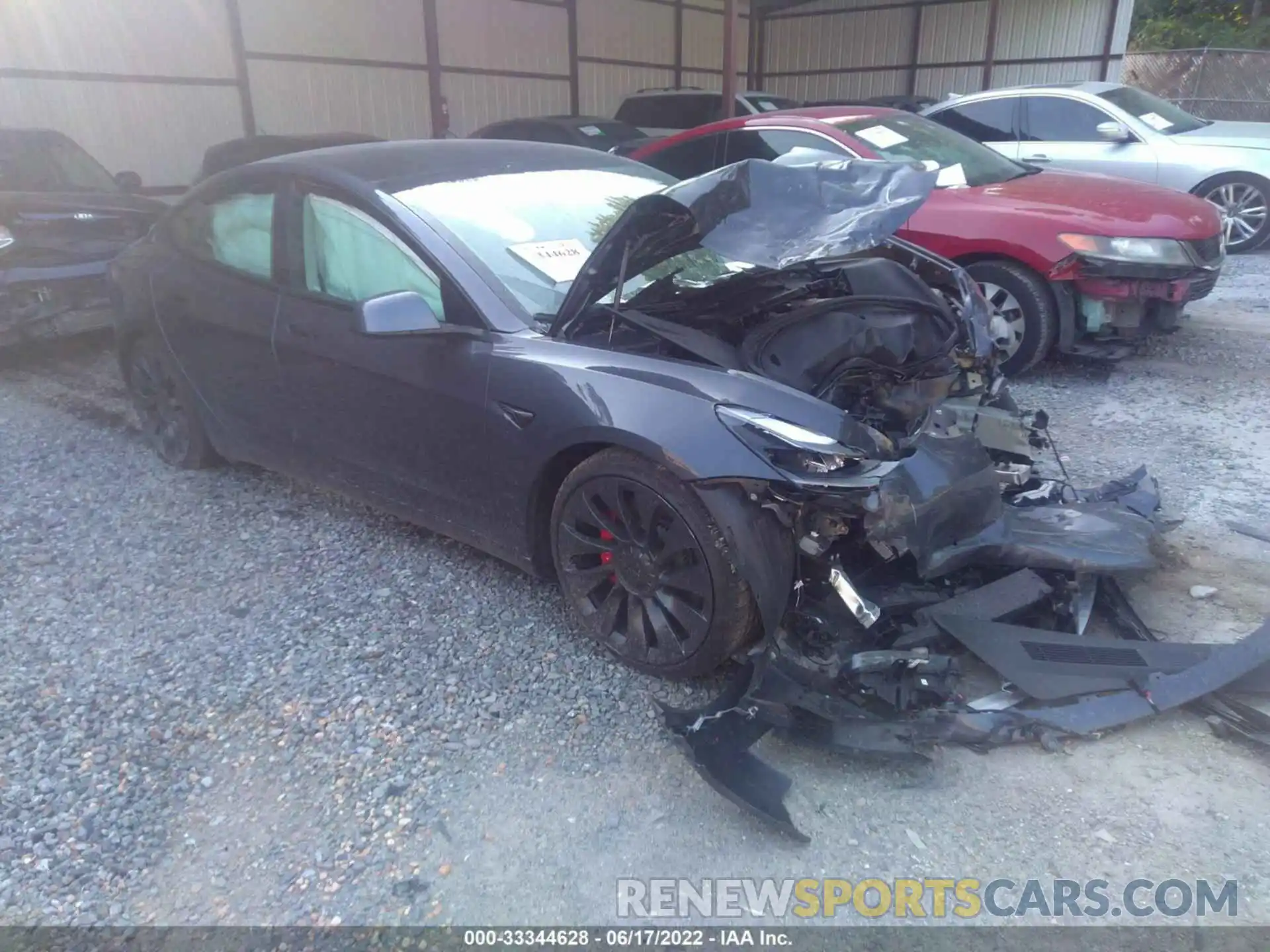 1 Photograph of a damaged car 5YJ3E1EC2MF925460 TESLA MODEL 3 2021