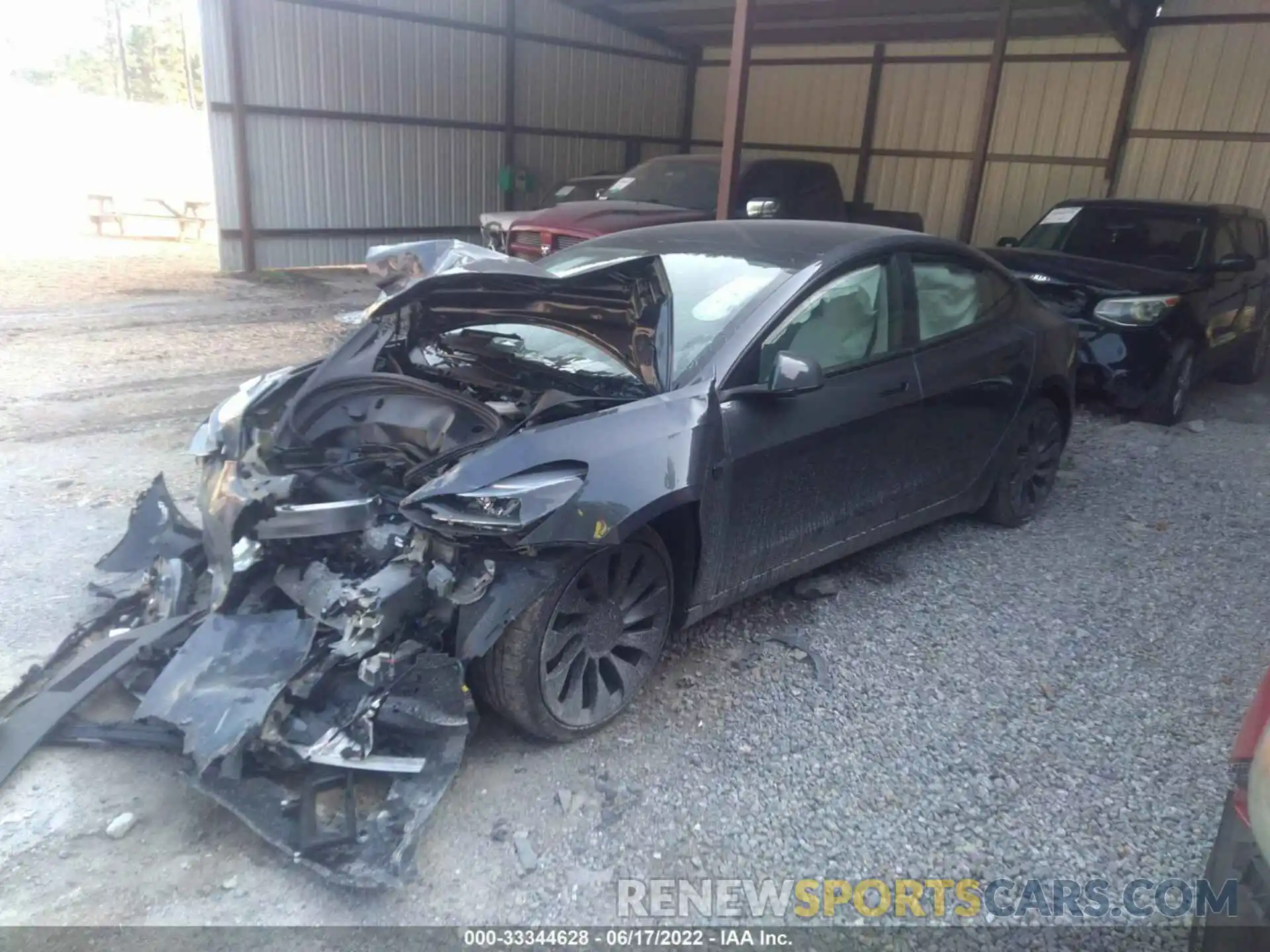 2 Photograph of a damaged car 5YJ3E1EC2MF925460 TESLA MODEL 3 2021