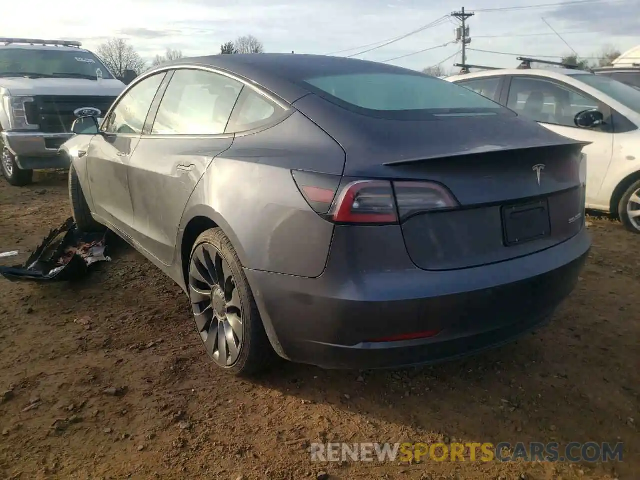 3 Photograph of a damaged car 5YJ3E1EC2MF981141 TESLA MODEL 3 2021