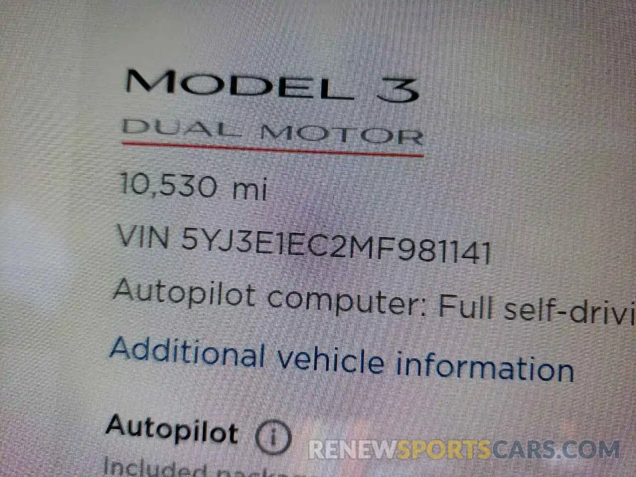 8 Photograph of a damaged car 5YJ3E1EC2MF981141 TESLA MODEL 3 2021