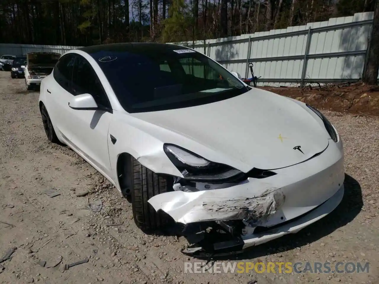 1 Photograph of a damaged car 5YJ3E1EC3MF024288 TESLA MODEL 3 2021