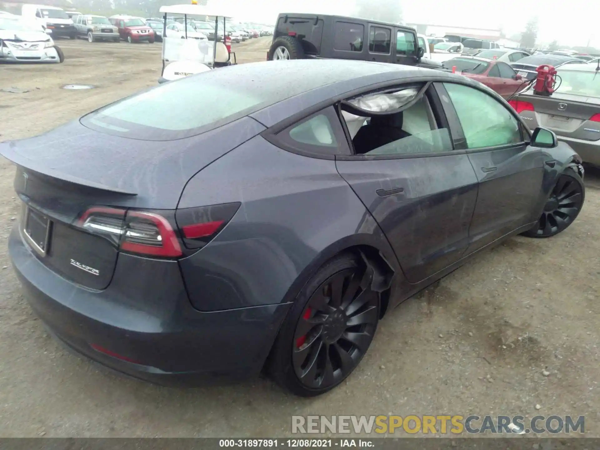 4 Фотография поврежденного автомобиля 5YJ3E1EC3MF073975 TESLA MODEL 3 2021