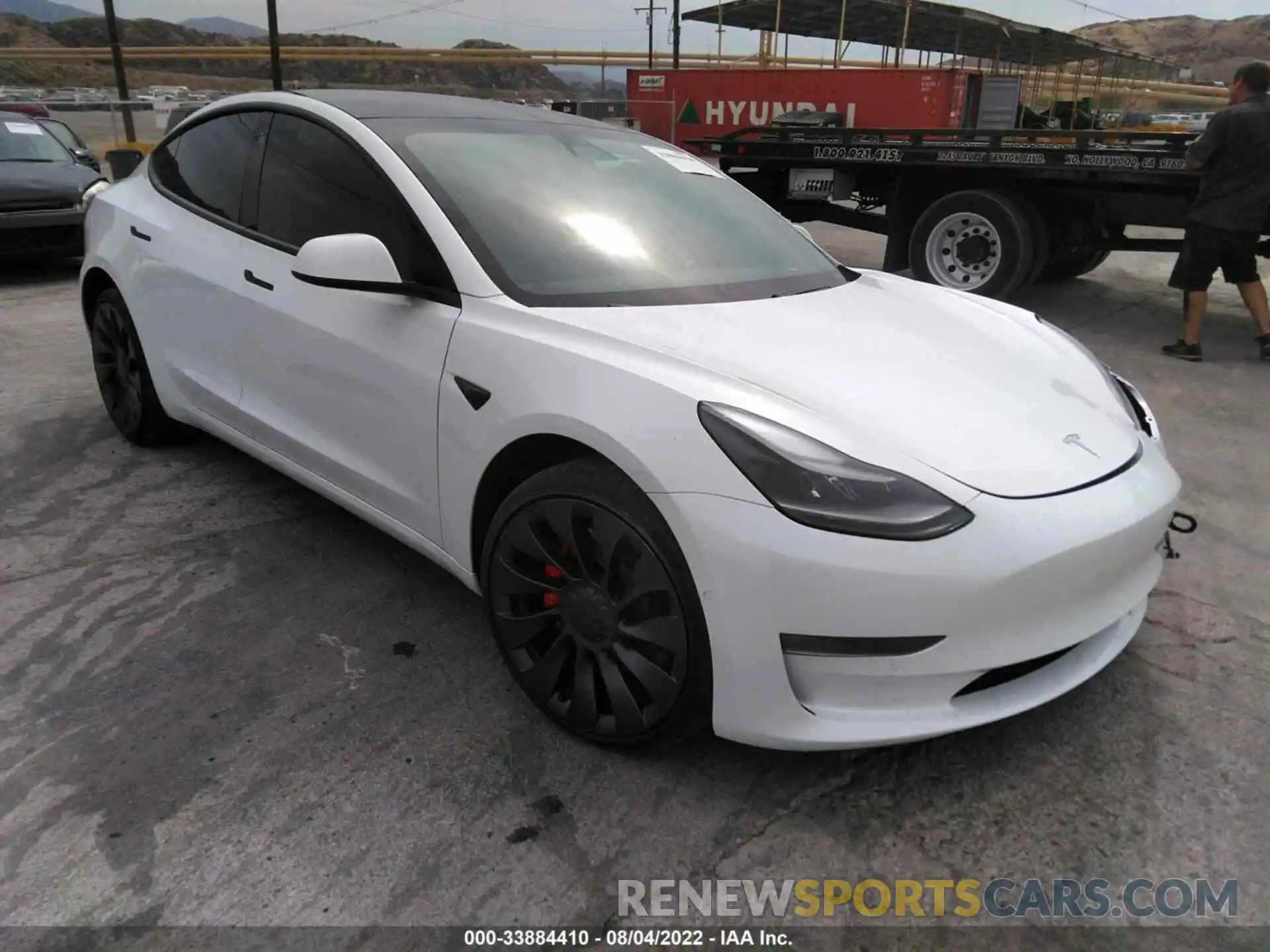 1 Photograph of a damaged car 5YJ3E1EC3MF077038 TESLA MODEL 3 2021