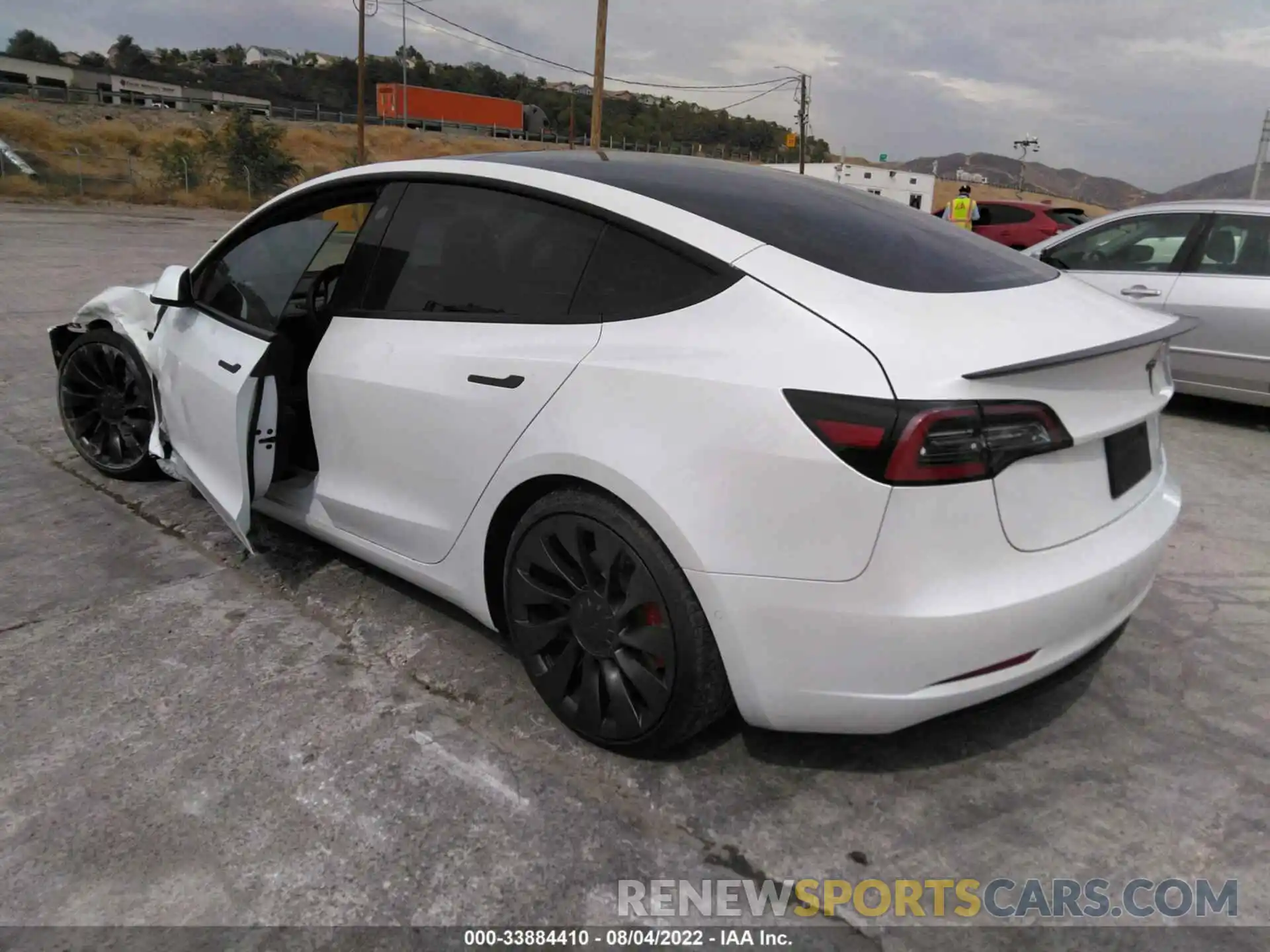 3 Photograph of a damaged car 5YJ3E1EC3MF077038 TESLA MODEL 3 2021