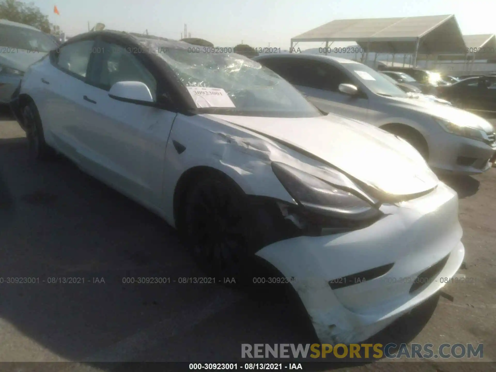 1 Photograph of a damaged car 5YJ3E1EC3MF849795 TESLA MODEL 3 2021