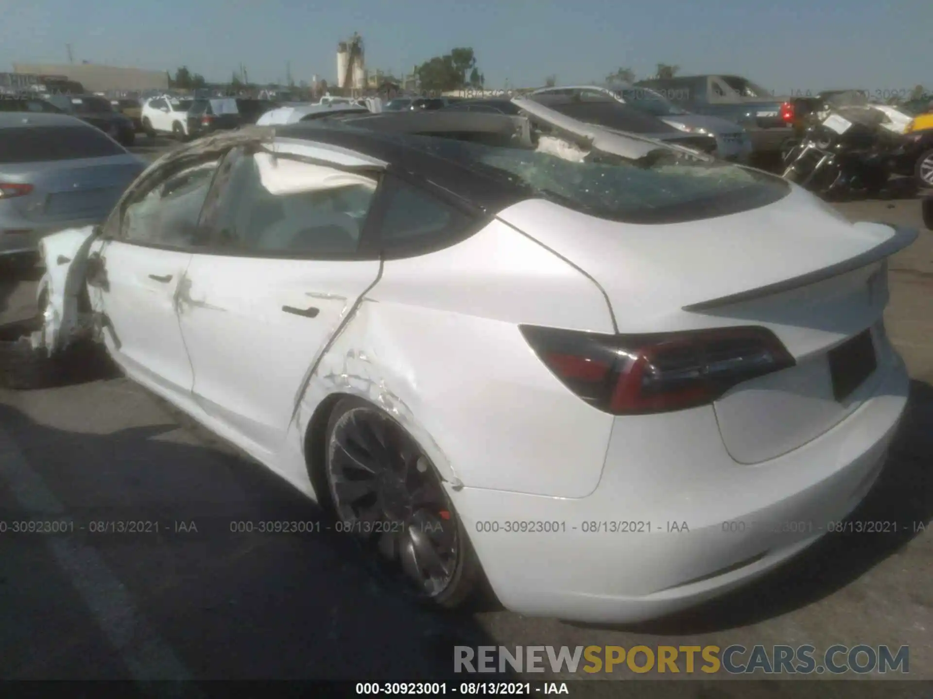 3 Photograph of a damaged car 5YJ3E1EC3MF849795 TESLA MODEL 3 2021