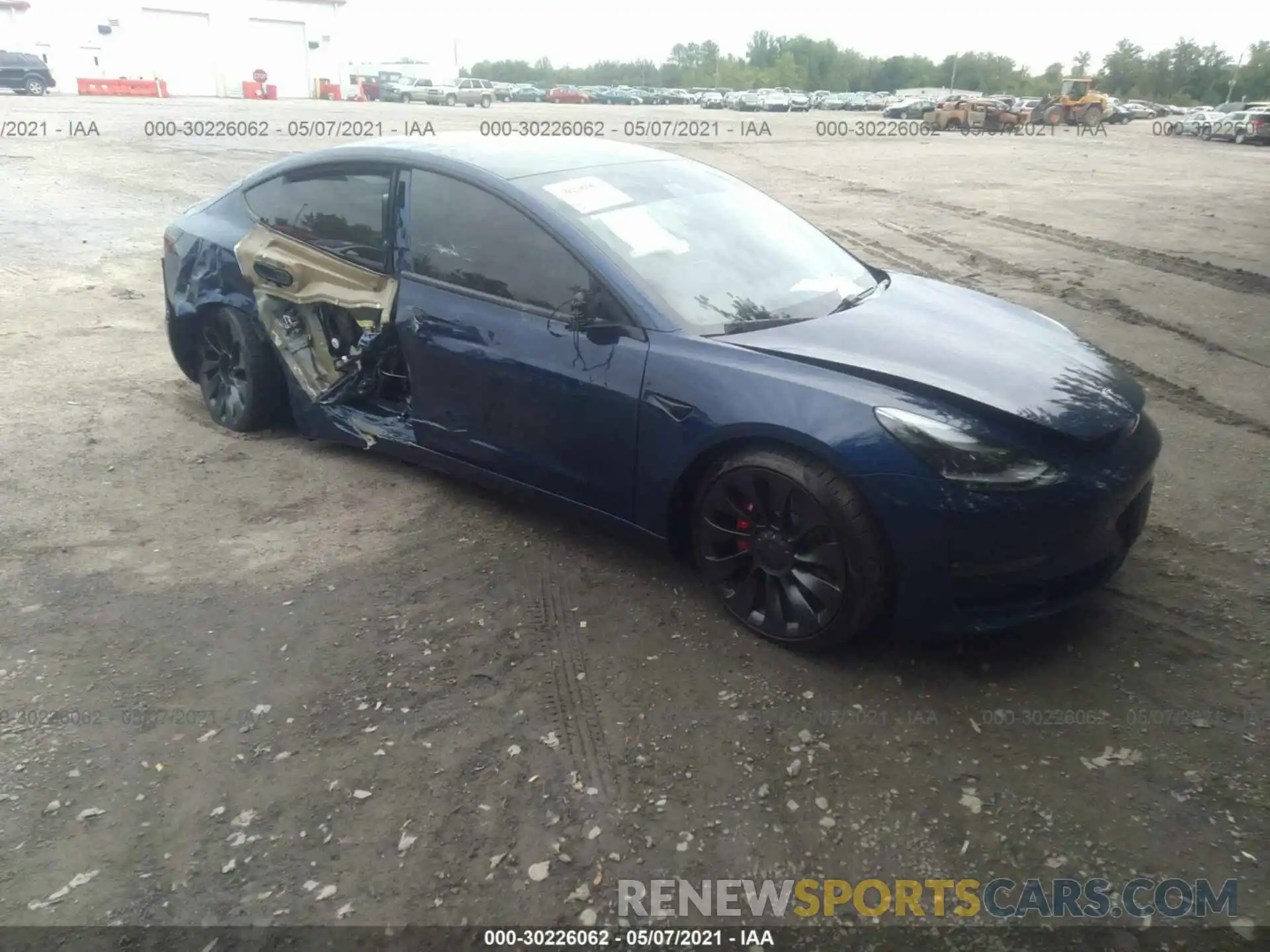 1 Photograph of a damaged car 5YJ3E1EC3MF914631 TESLA MODEL 3 2021