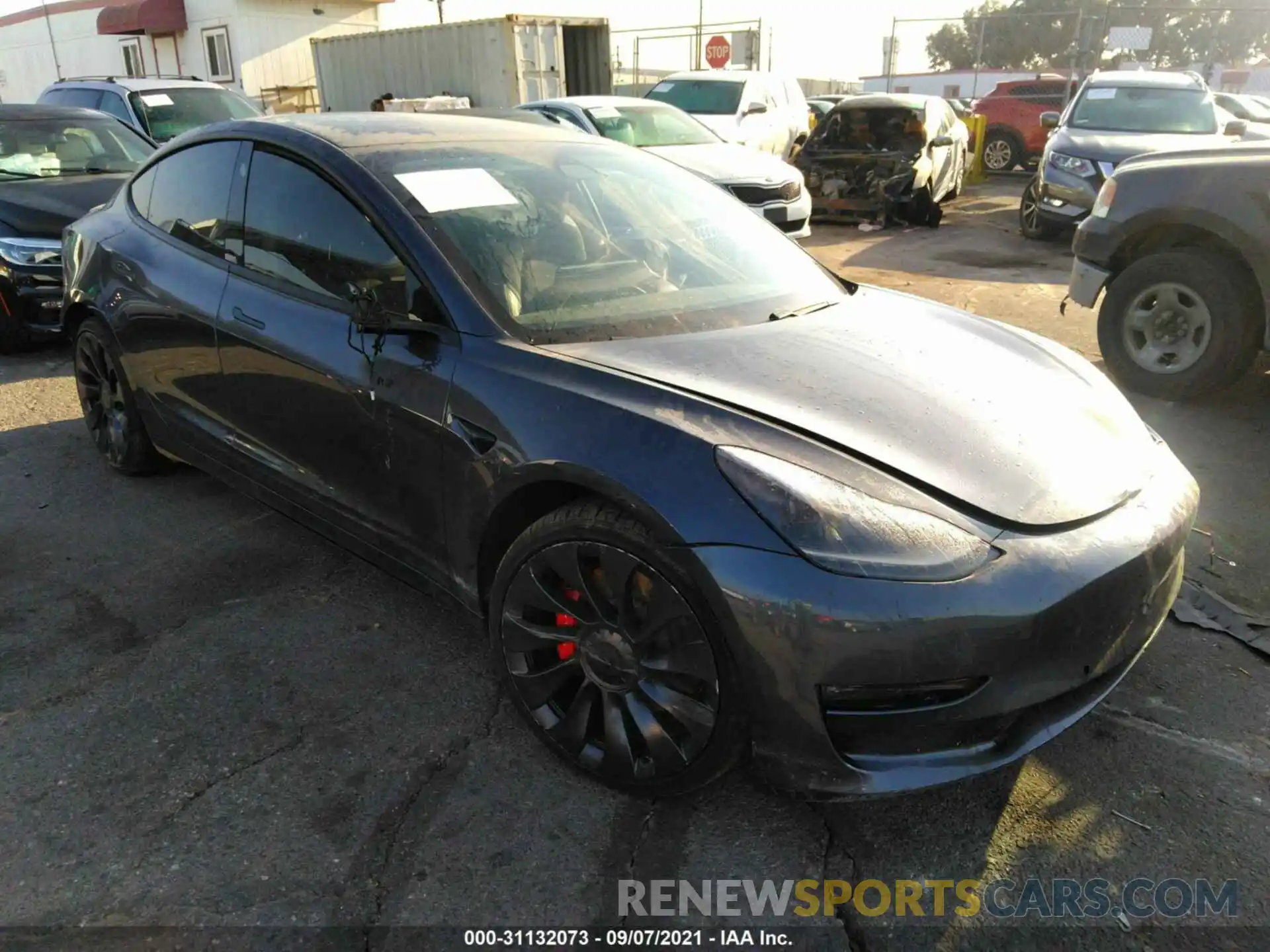 1 Photograph of a damaged car 5YJ3E1EC3MF926021 TESLA MODEL 3 2021