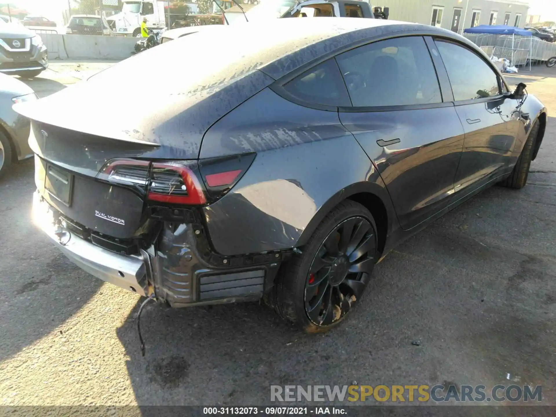 4 Photograph of a damaged car 5YJ3E1EC3MF926021 TESLA MODEL 3 2021