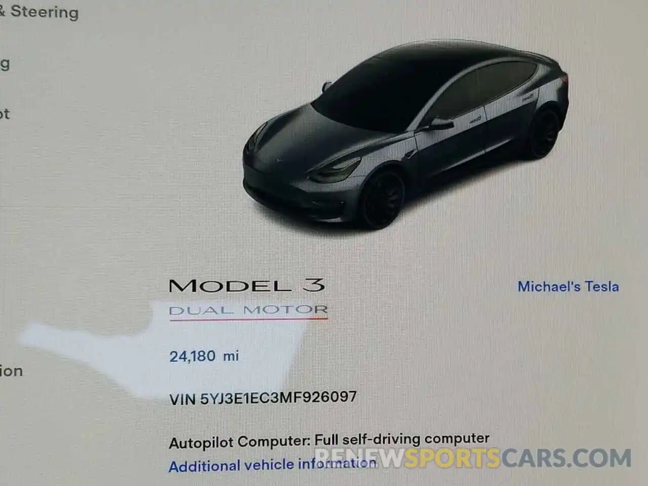 8 Фотография поврежденного автомобиля 5YJ3E1EC3MF926097 TESLA MODEL 3 2021