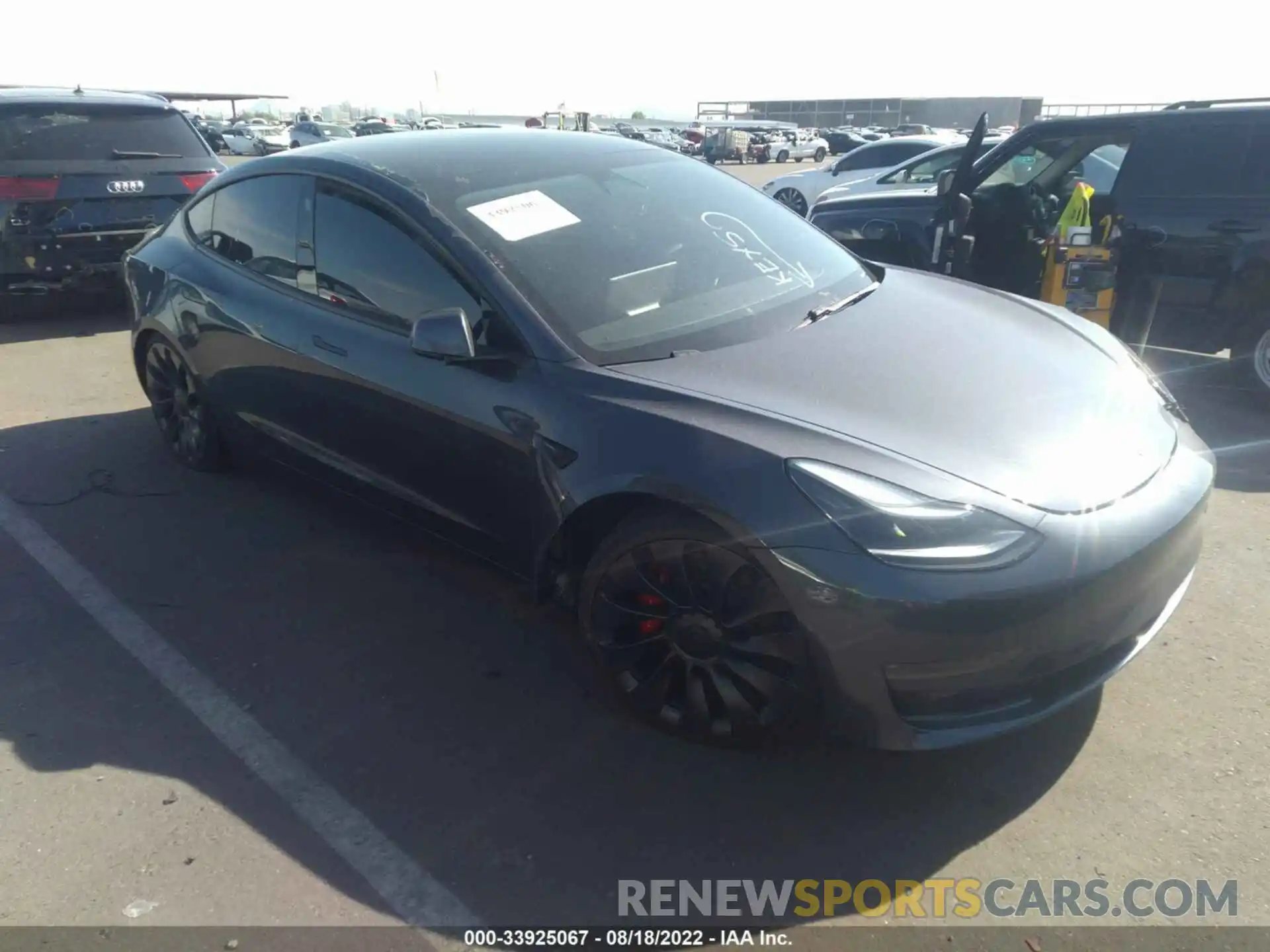 1 Photograph of a damaged car 5YJ3E1EC3MF926536 TESLA MODEL 3 2021