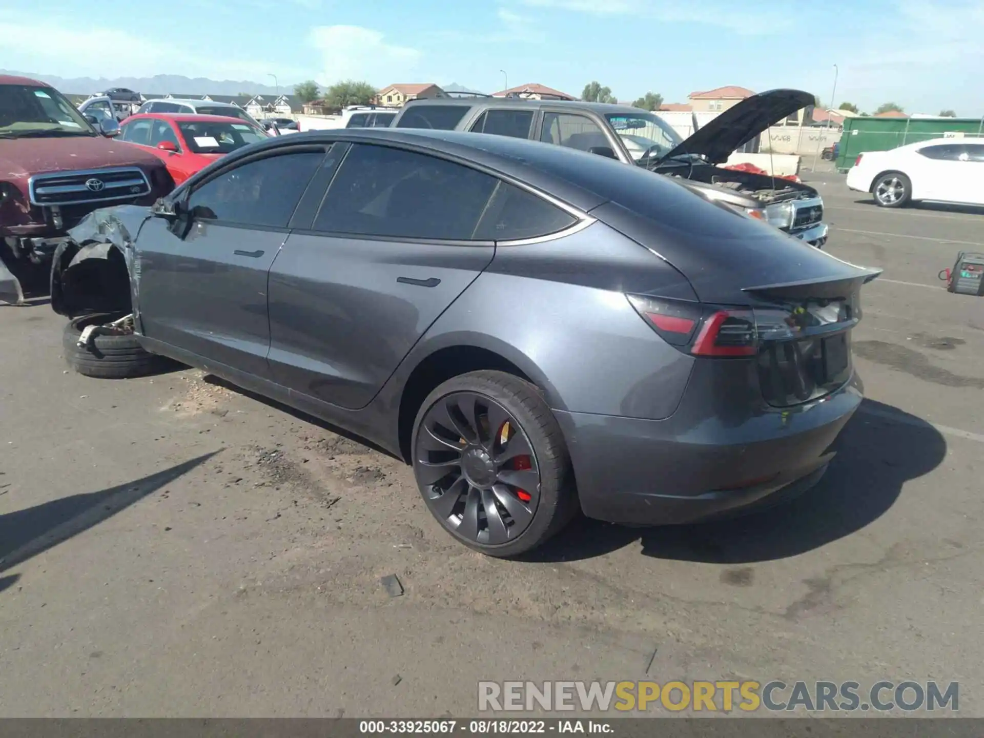 3 Photograph of a damaged car 5YJ3E1EC3MF926536 TESLA MODEL 3 2021