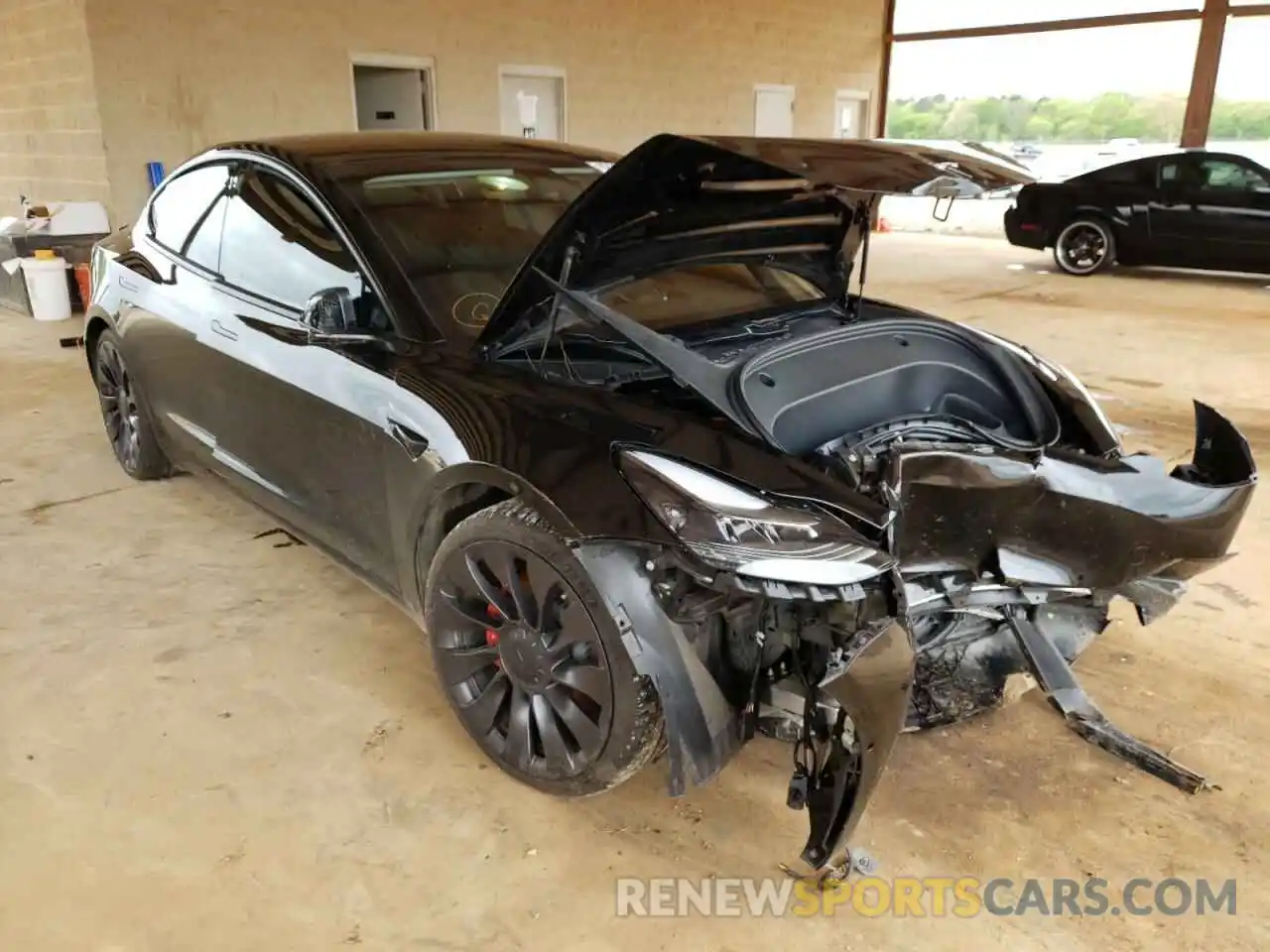 1 Photograph of a damaged car 5YJ3E1EC3MF976031 TESLA MODEL 3 2021