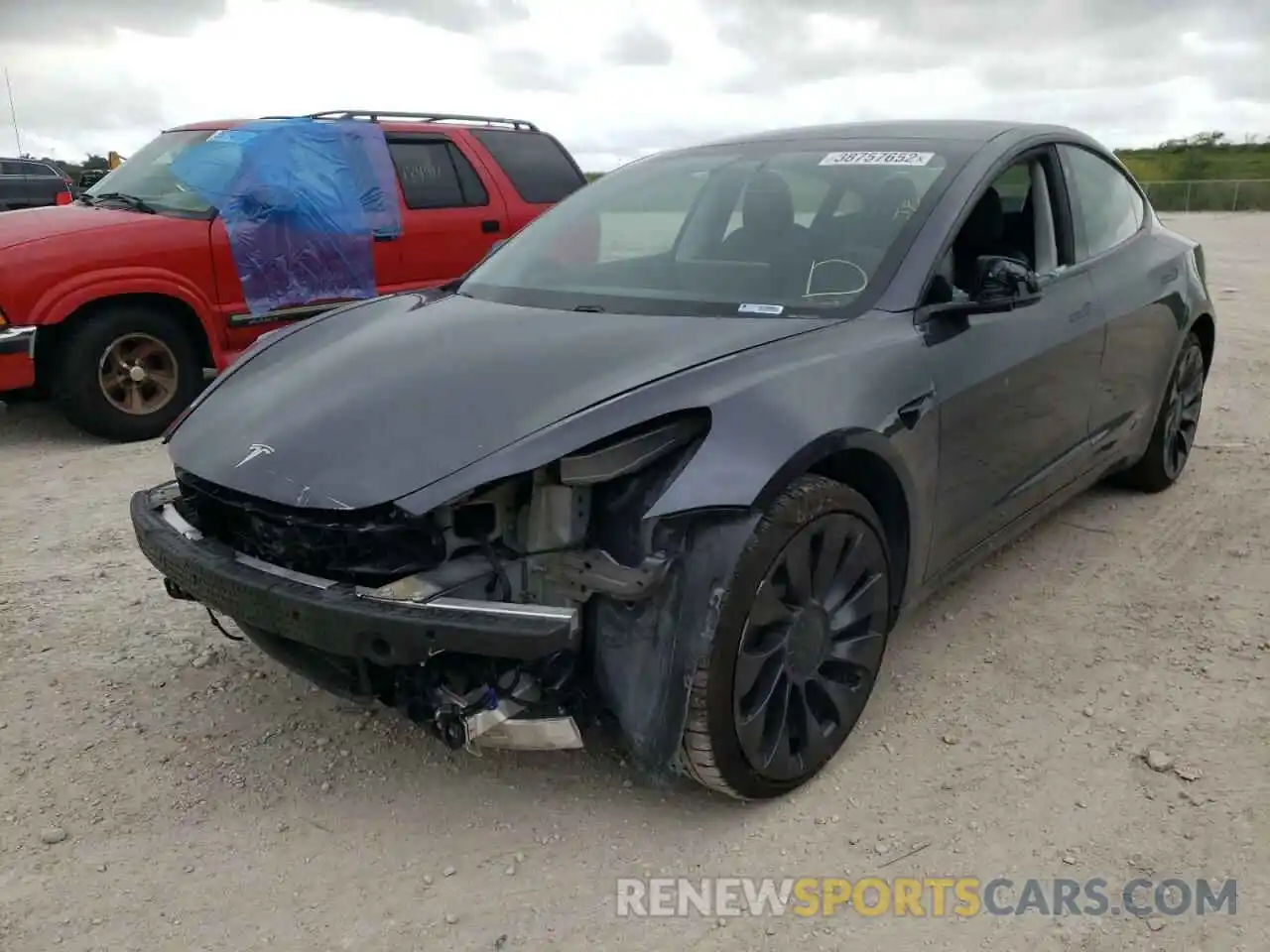 2 Фотография поврежденного автомобиля 5YJ3E1EC4MF030181 TESLA MODEL 3 2021