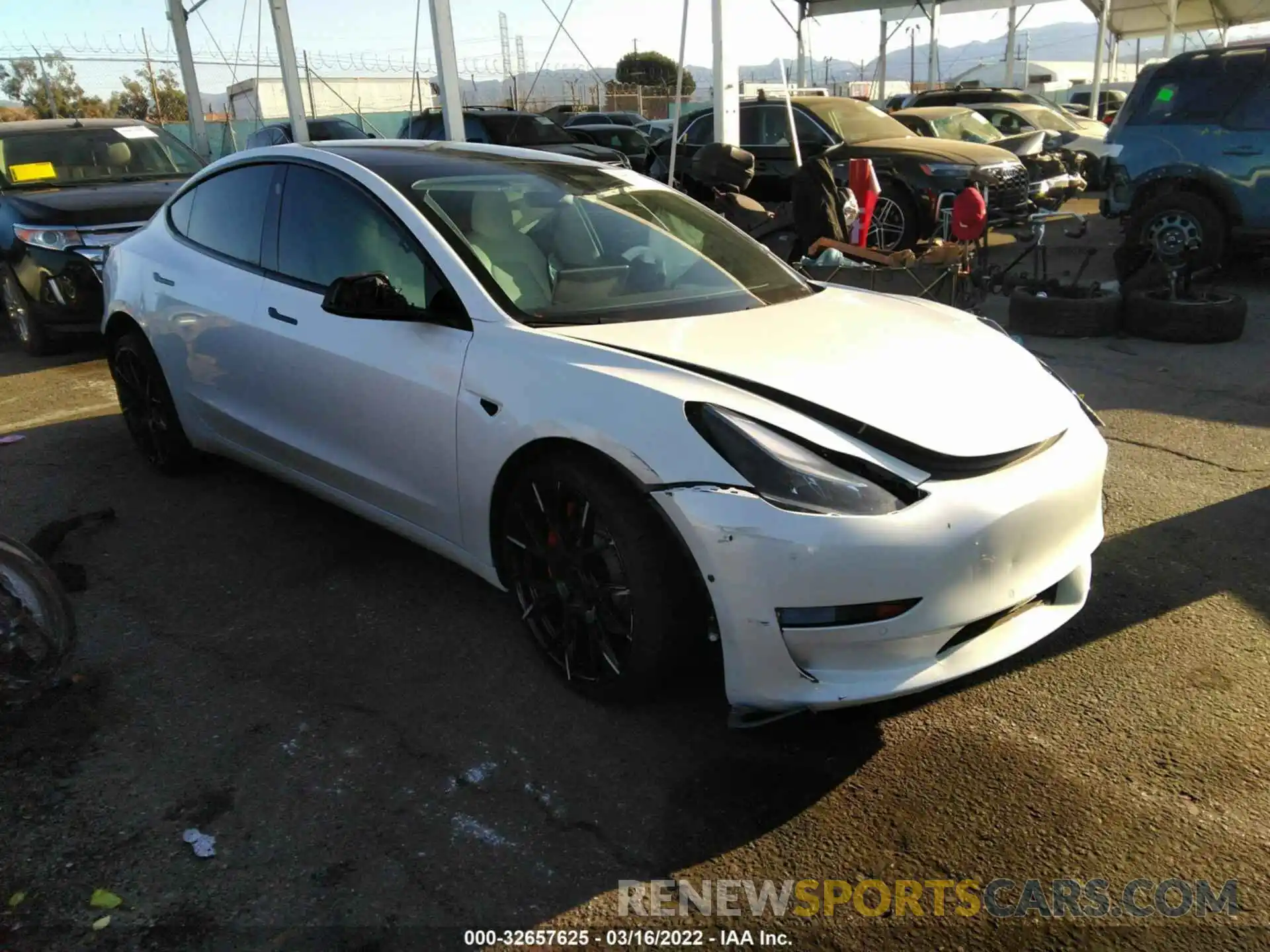 1 Photograph of a damaged car 5YJ3E1EC4MF030827 TESLA MODEL 3 2021