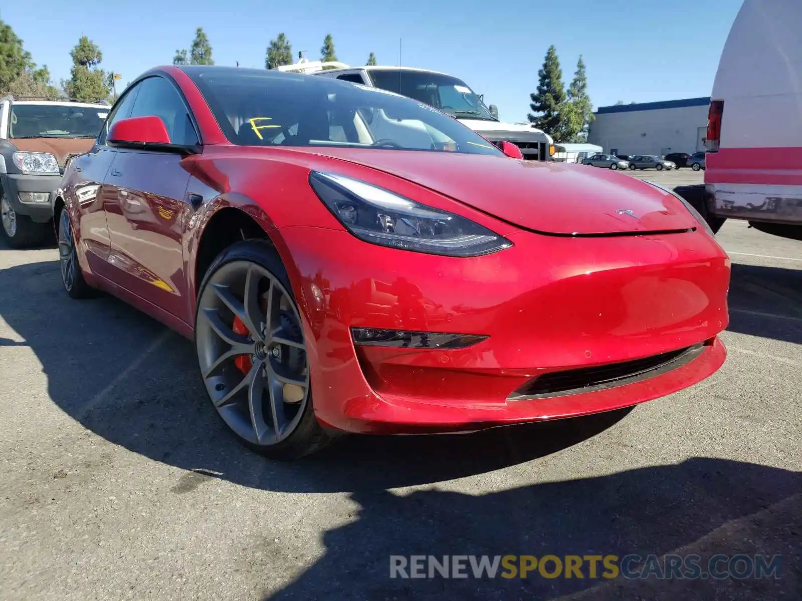 1 Photograph of a damaged car 5YJ3E1EC4MF074360 TESLA MODEL 3 2021