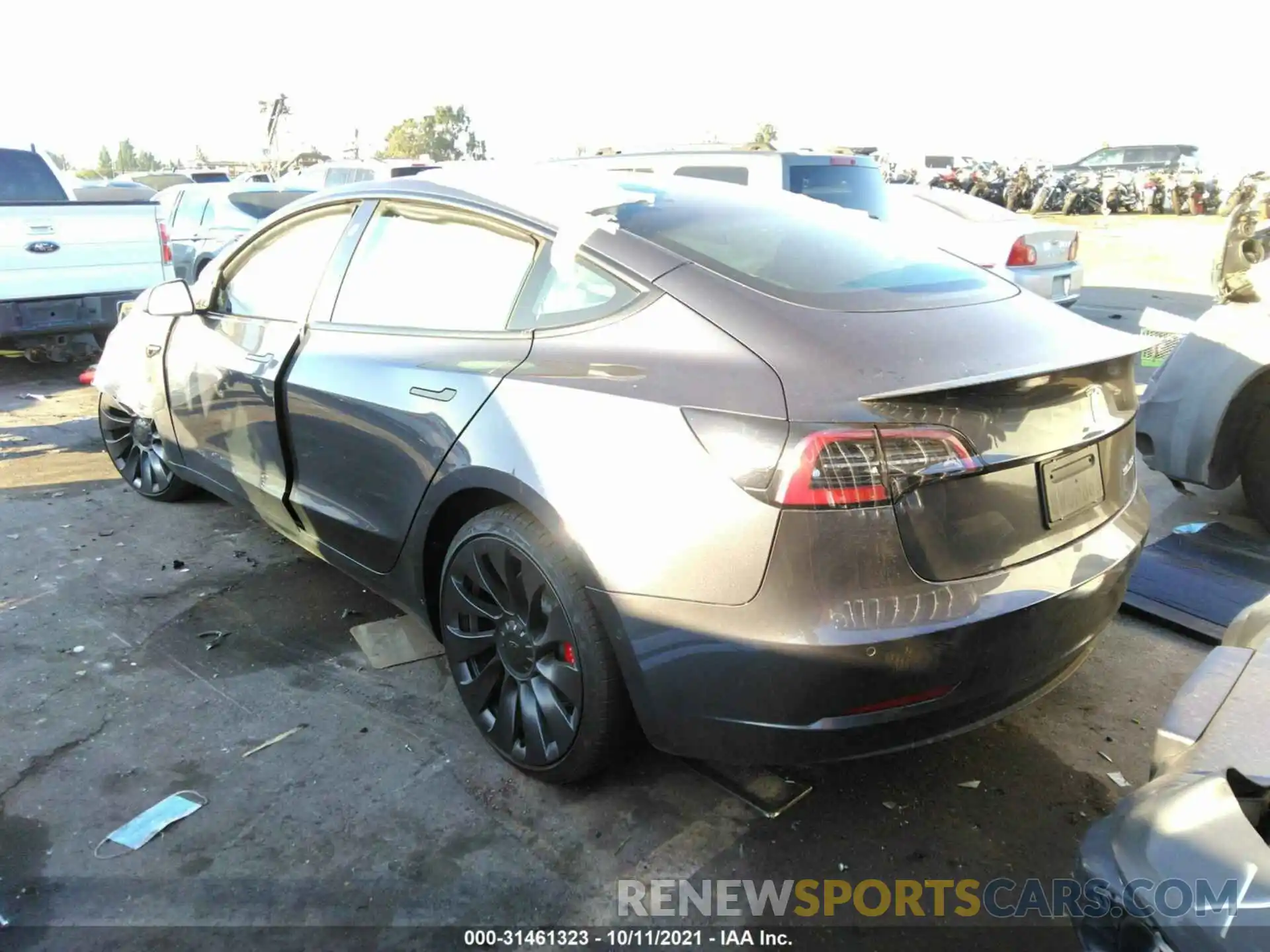 3 Photograph of a damaged car 5YJ3E1EC4MF990567 TESLA MODEL 3 2021