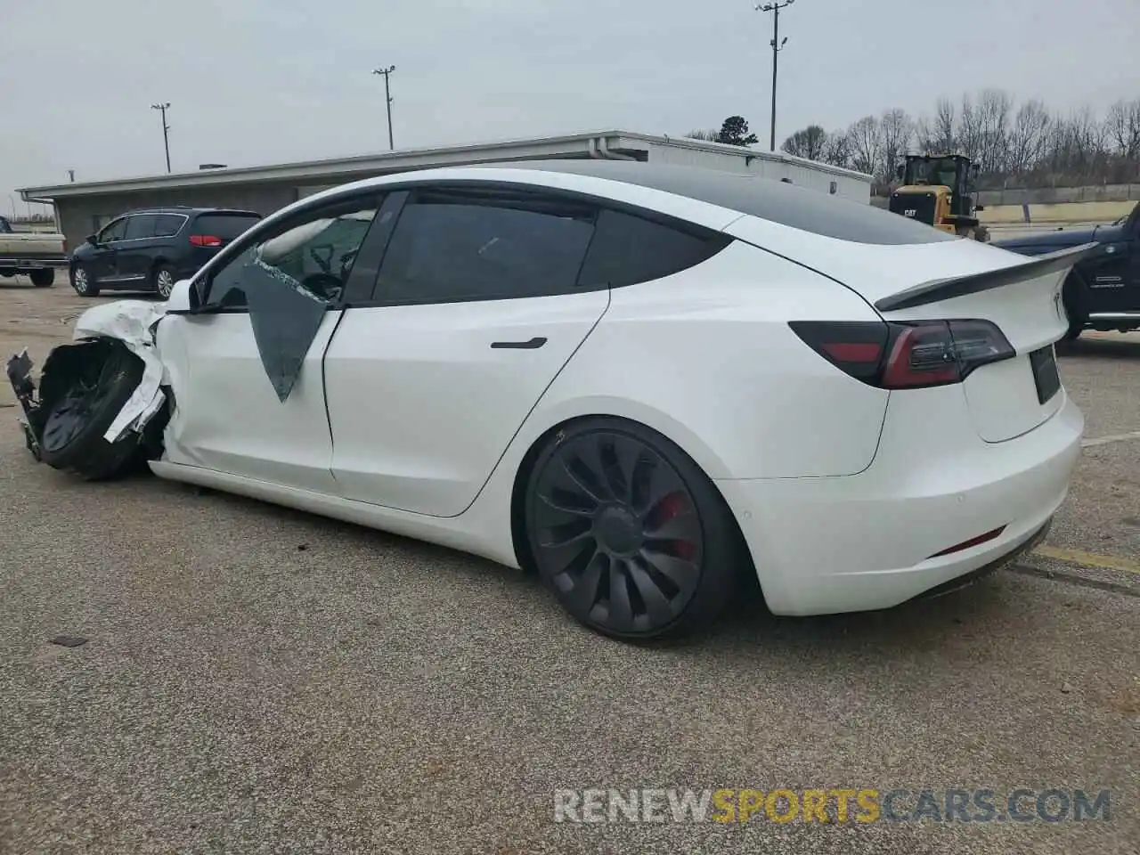 2 Photograph of a damaged car 5YJ3E1EC5MF020257 TESLA MODEL 3 2021