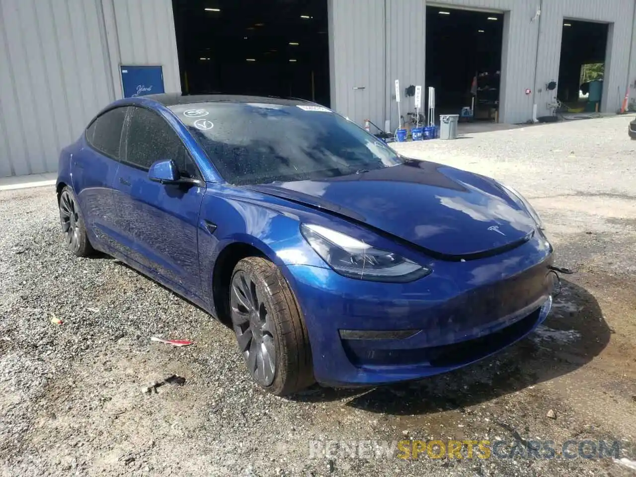 1 Photograph of a damaged car 5YJ3E1EC5MF056529 TESLA MODEL 3 2021