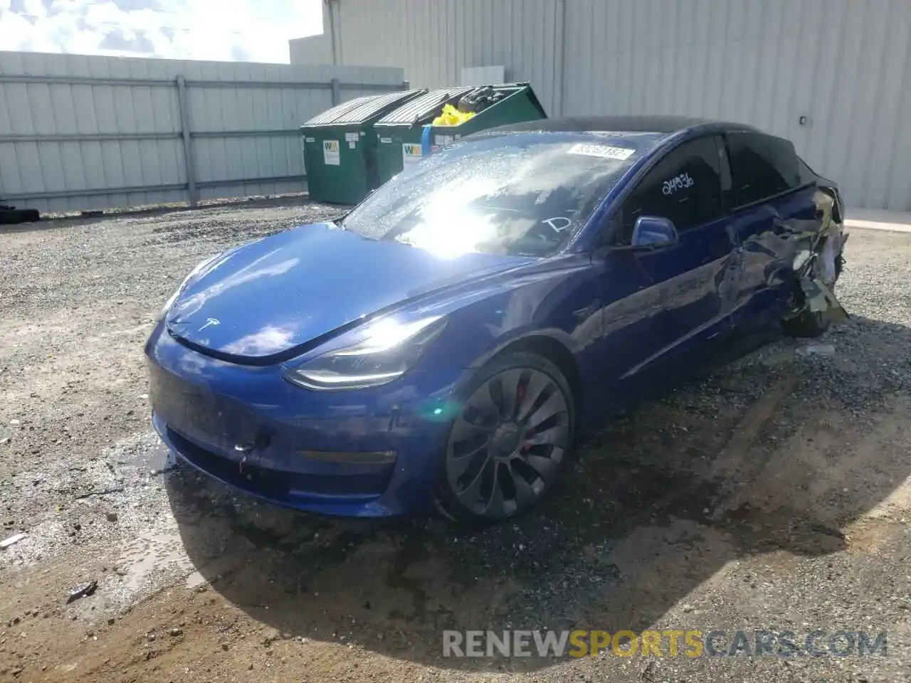 2 Photograph of a damaged car 5YJ3E1EC5MF056529 TESLA MODEL 3 2021