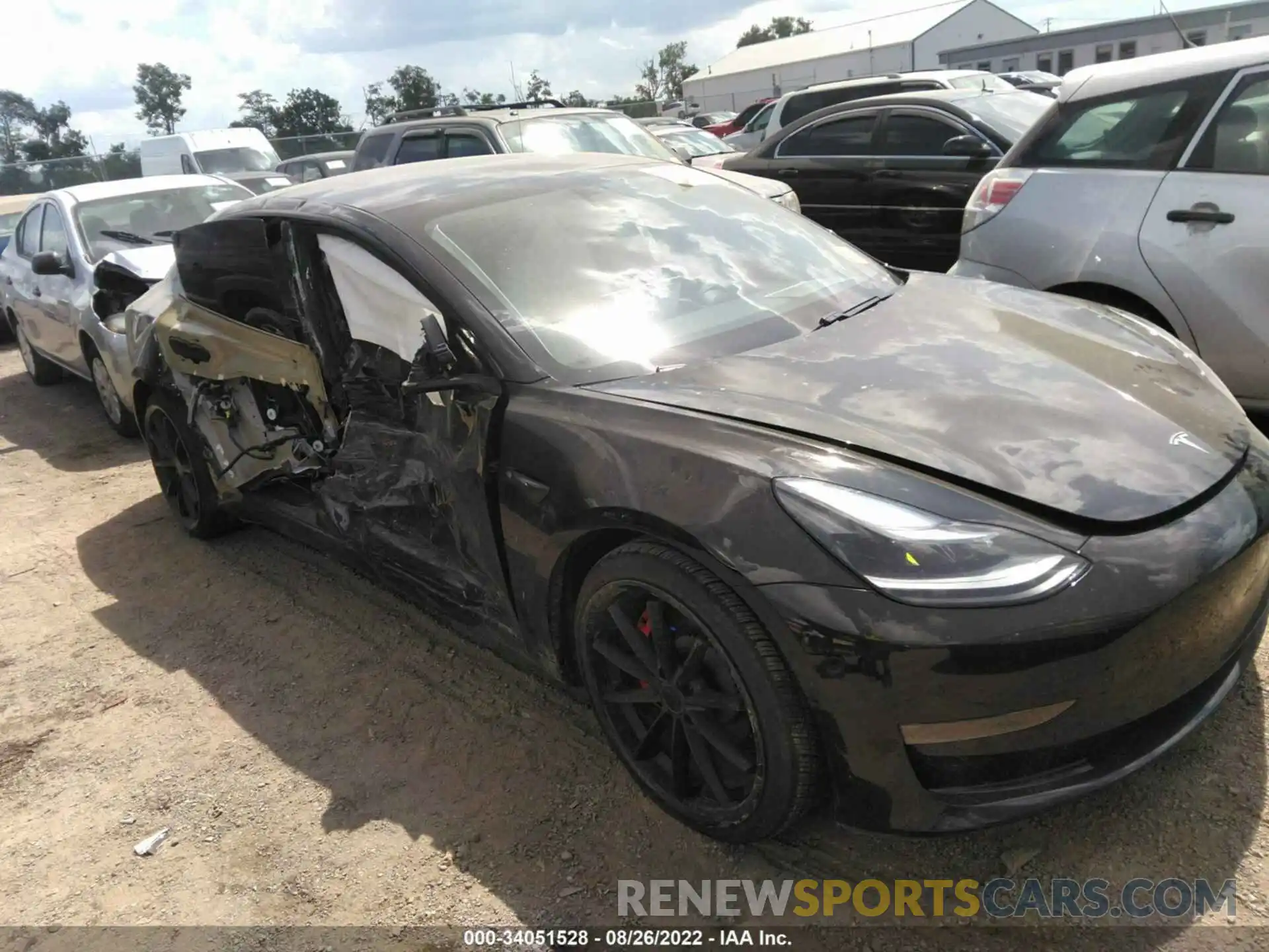 1 Photograph of a damaged car 5YJ3E1EC5MF059656 TESLA MODEL 3 2021