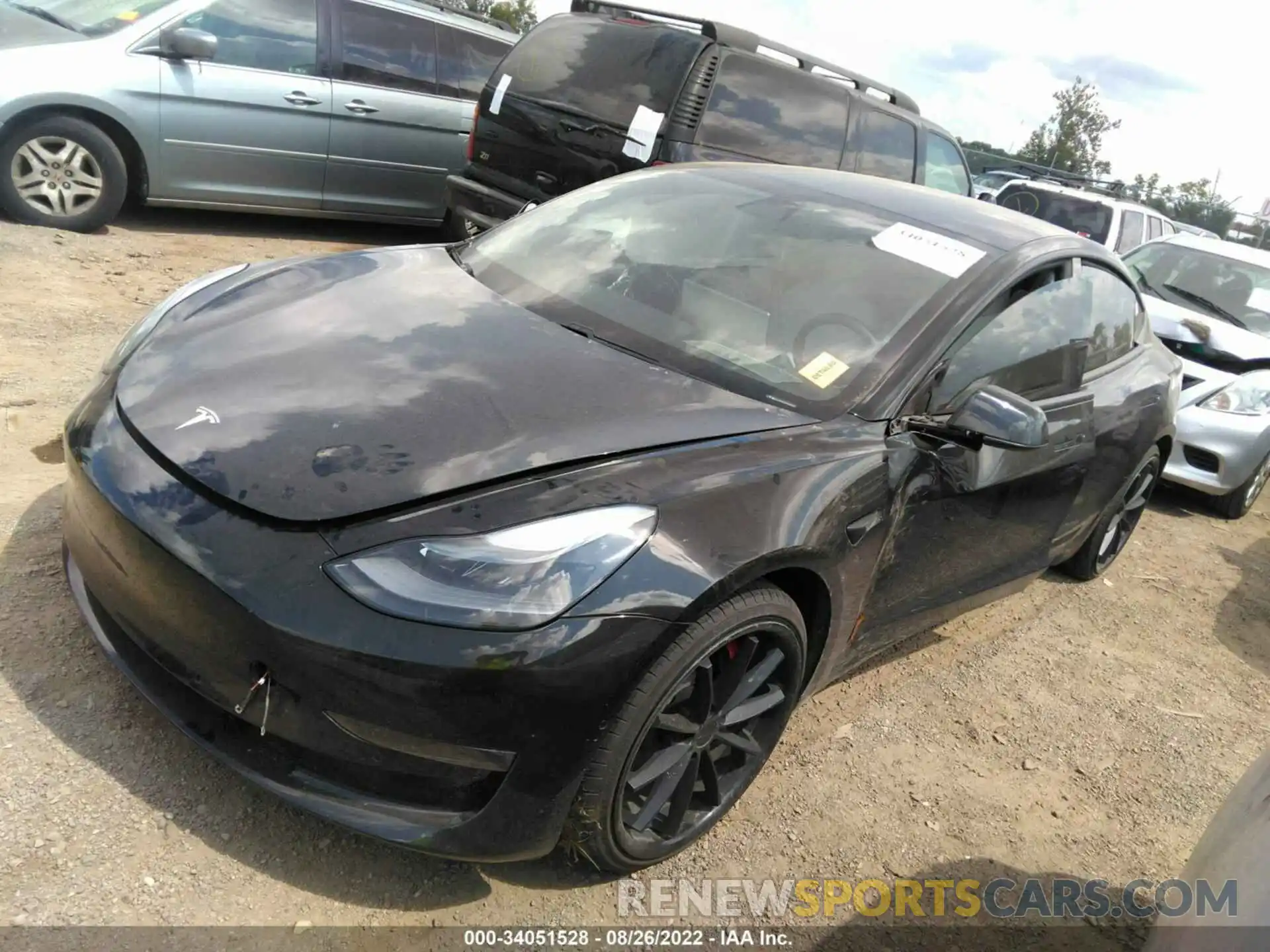 2 Photograph of a damaged car 5YJ3E1EC5MF059656 TESLA MODEL 3 2021