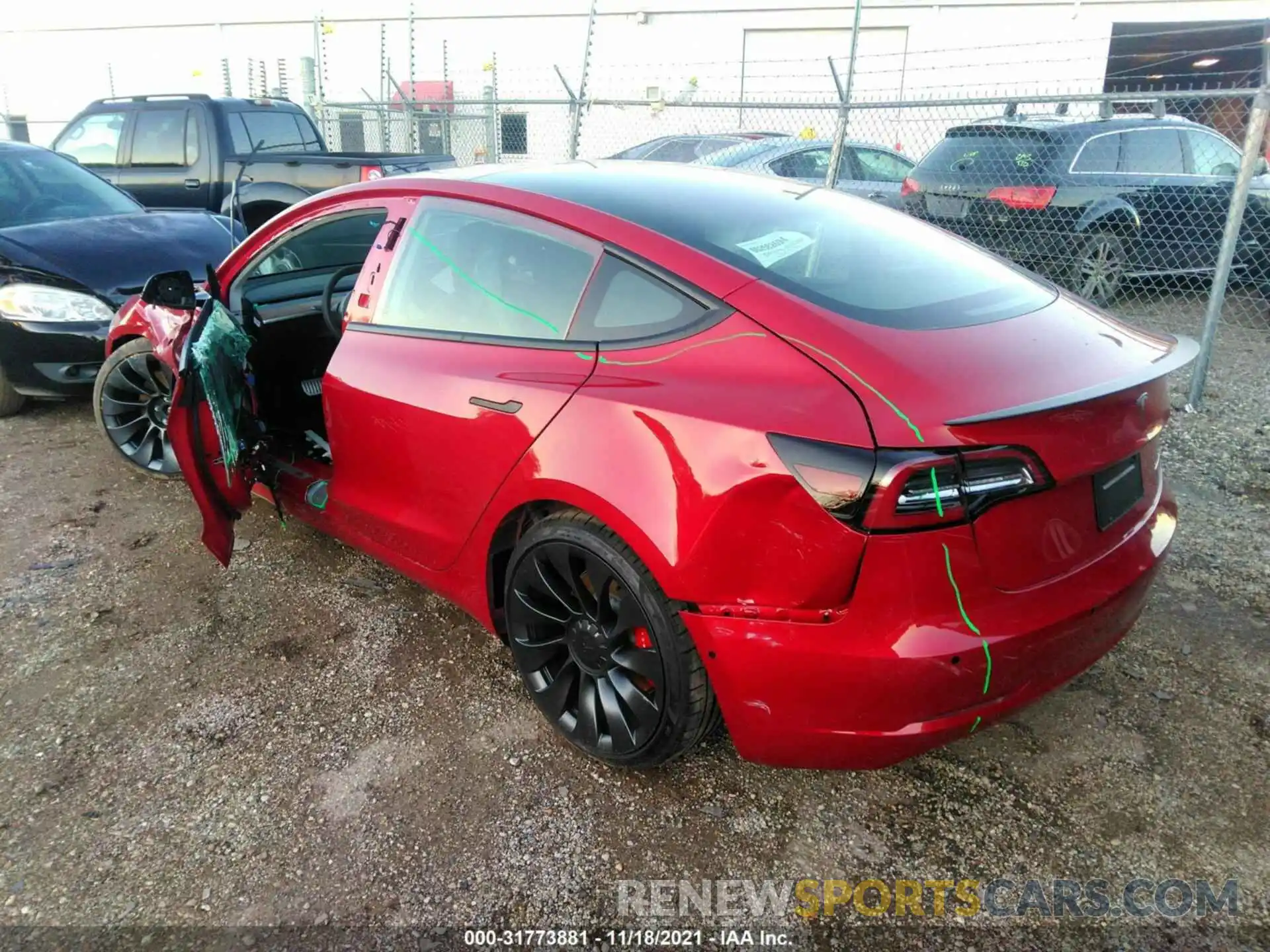 3 Photograph of a damaged car 5YJ3E1EC5MF061875 TESLA MODEL 3 2021