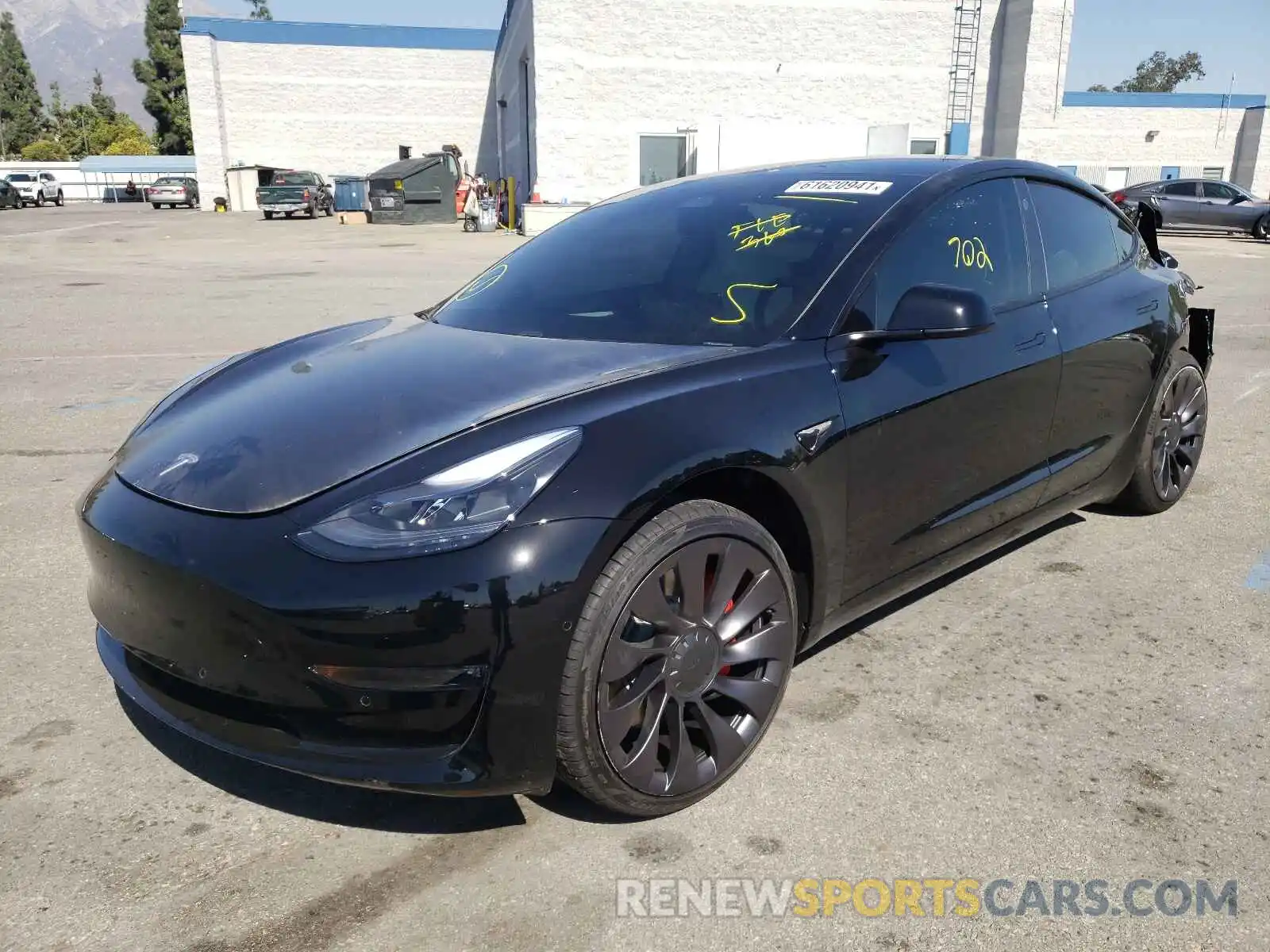 2 Photograph of a damaged car 5YJ3E1EC5MF078322 TESLA MODEL 3 2021