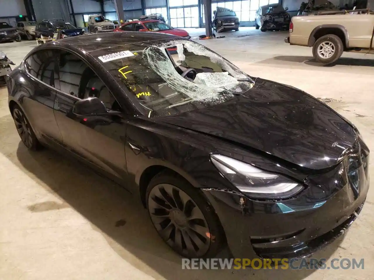 1 Photograph of a damaged car 5YJ3E1EC6MF001619 TESLA MODEL 3 2021