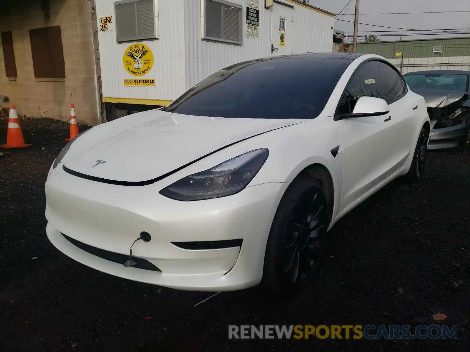 2 Photograph of a damaged car 5YJ3E1EC6MF020378 TESLA MODEL 3 2021