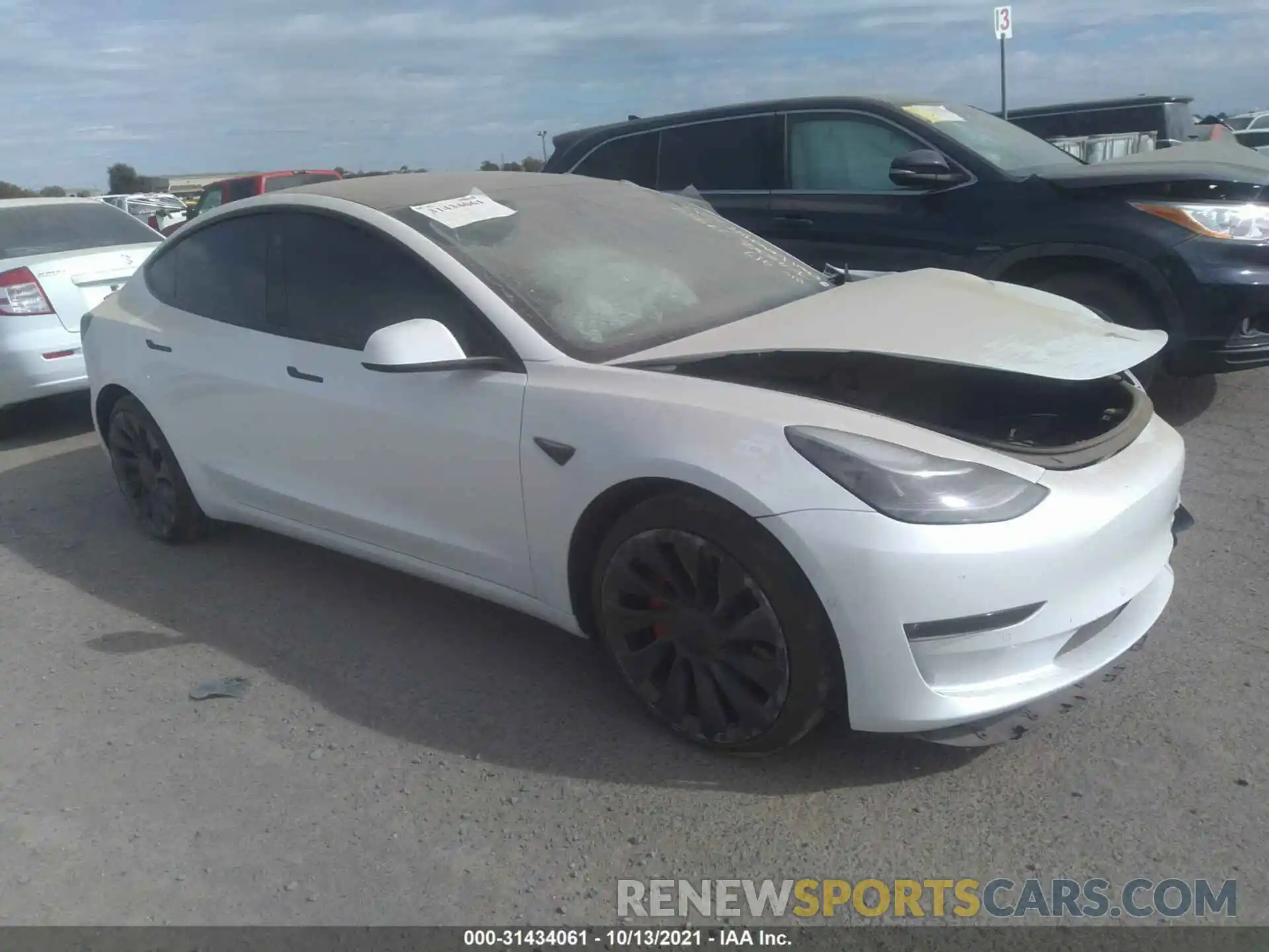 1 Photograph of a damaged car 5YJ3E1EC6MF024298 TESLA MODEL 3 2021