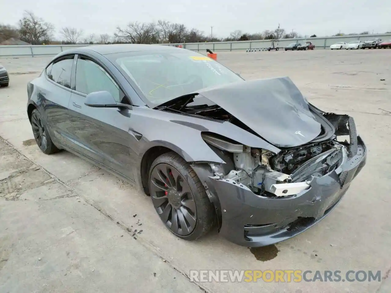 1 Photograph of a damaged car 5YJ3E1EC6MF061092 TESLA MODEL 3 2021