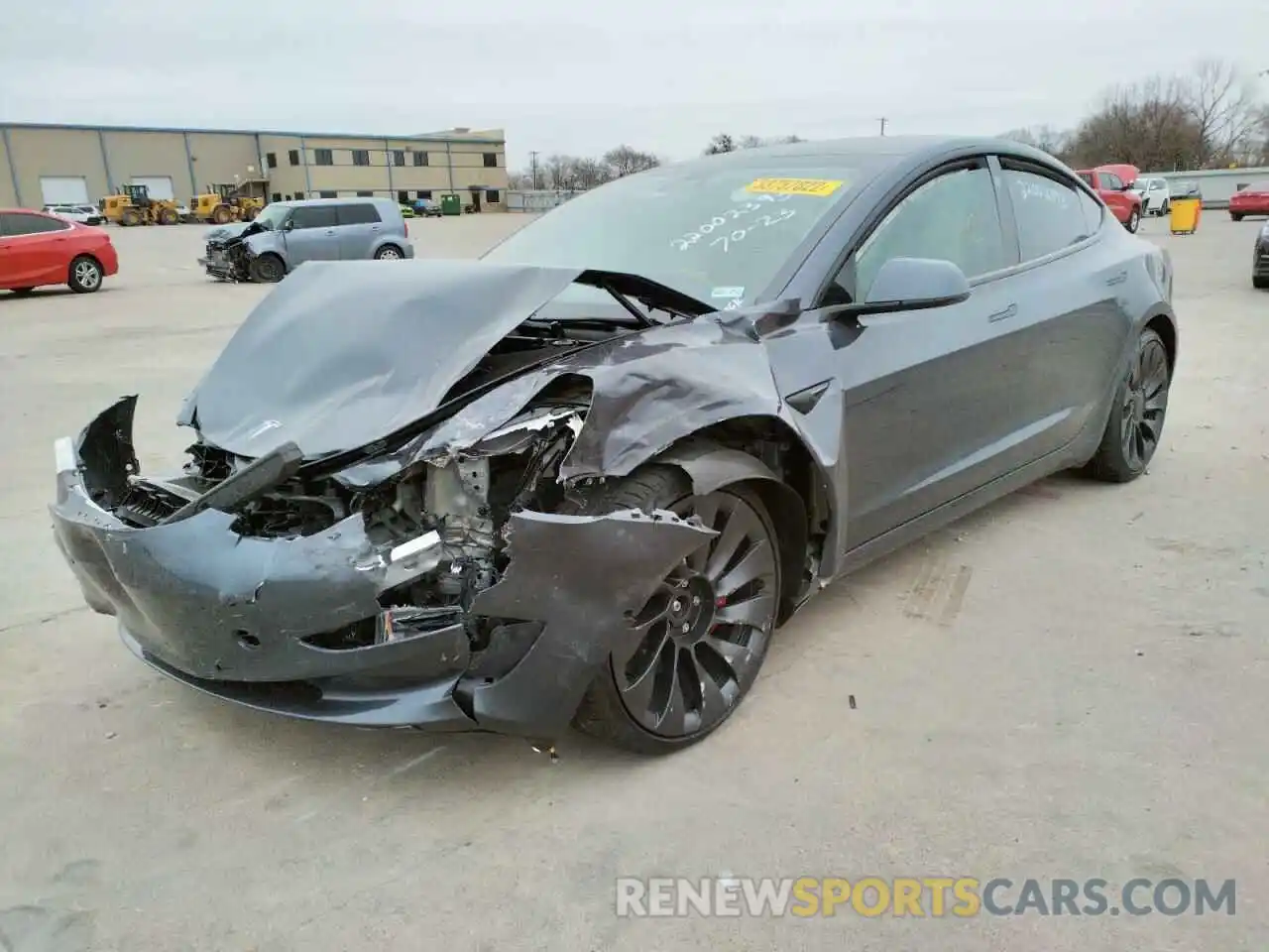 2 Photograph of a damaged car 5YJ3E1EC6MF061092 TESLA MODEL 3 2021