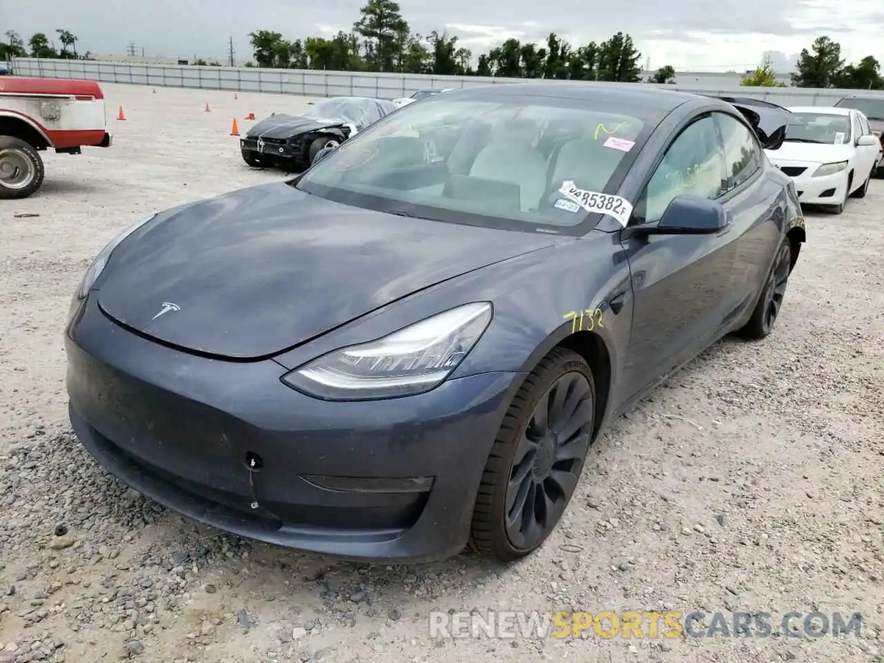 2 Photograph of a damaged car 5YJ3E1EC6MF856367 TESLA MODEL 3 2021